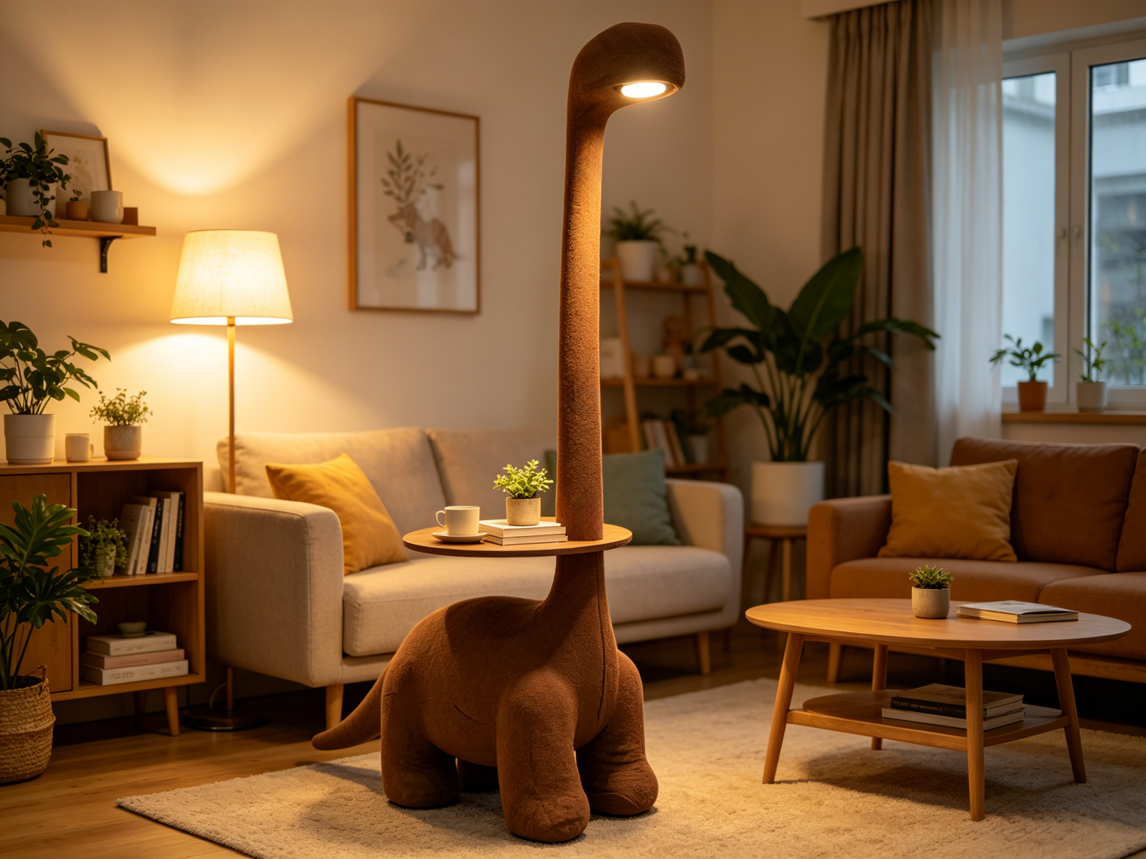 Sheetoo TQ012 Giraffe & Dino LED Night Light – Animal Lamp with Storage Tray