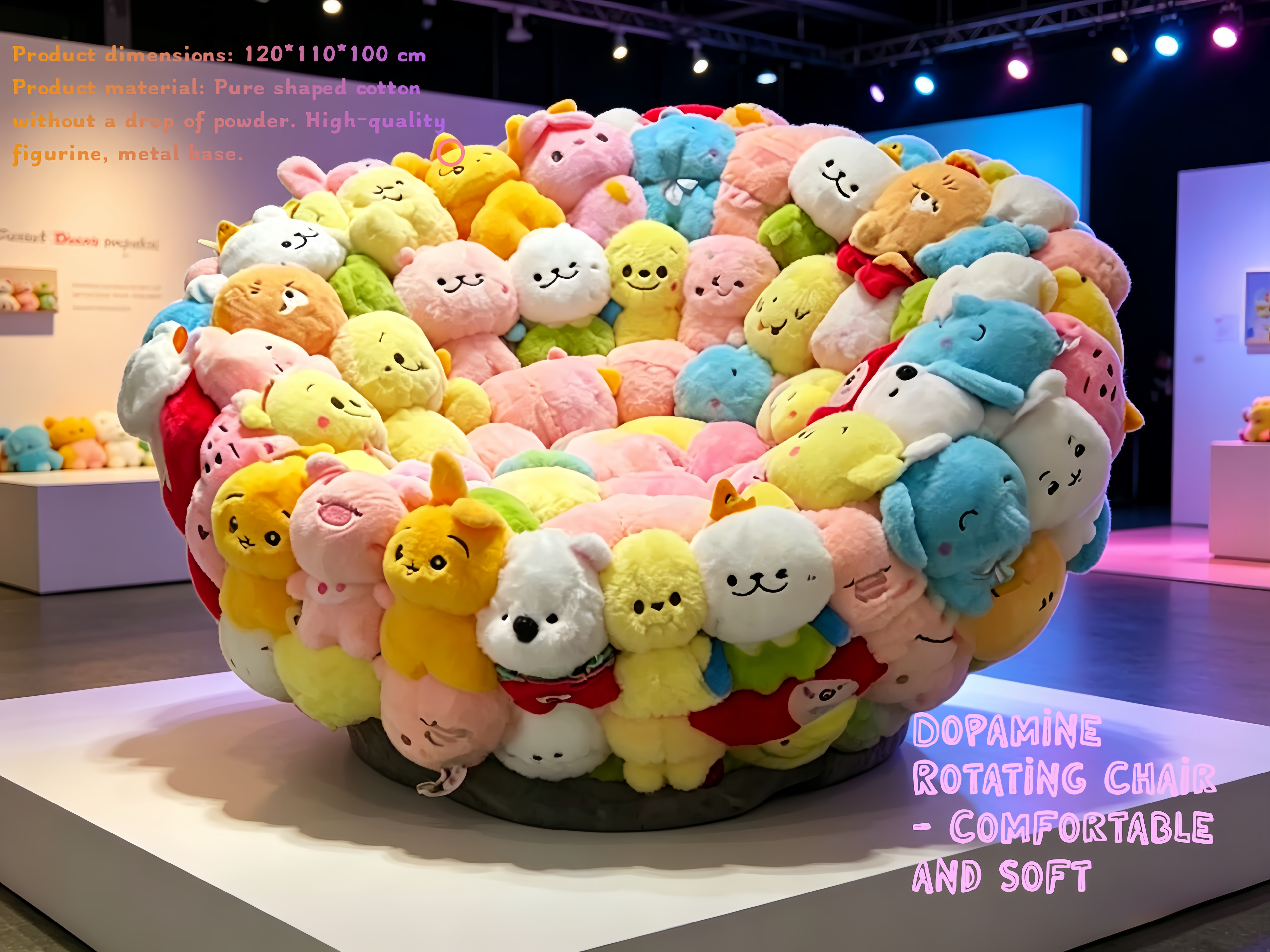 Sheetoo TQ019 Dopamine Chair – Cute Doll, 360° Swivel