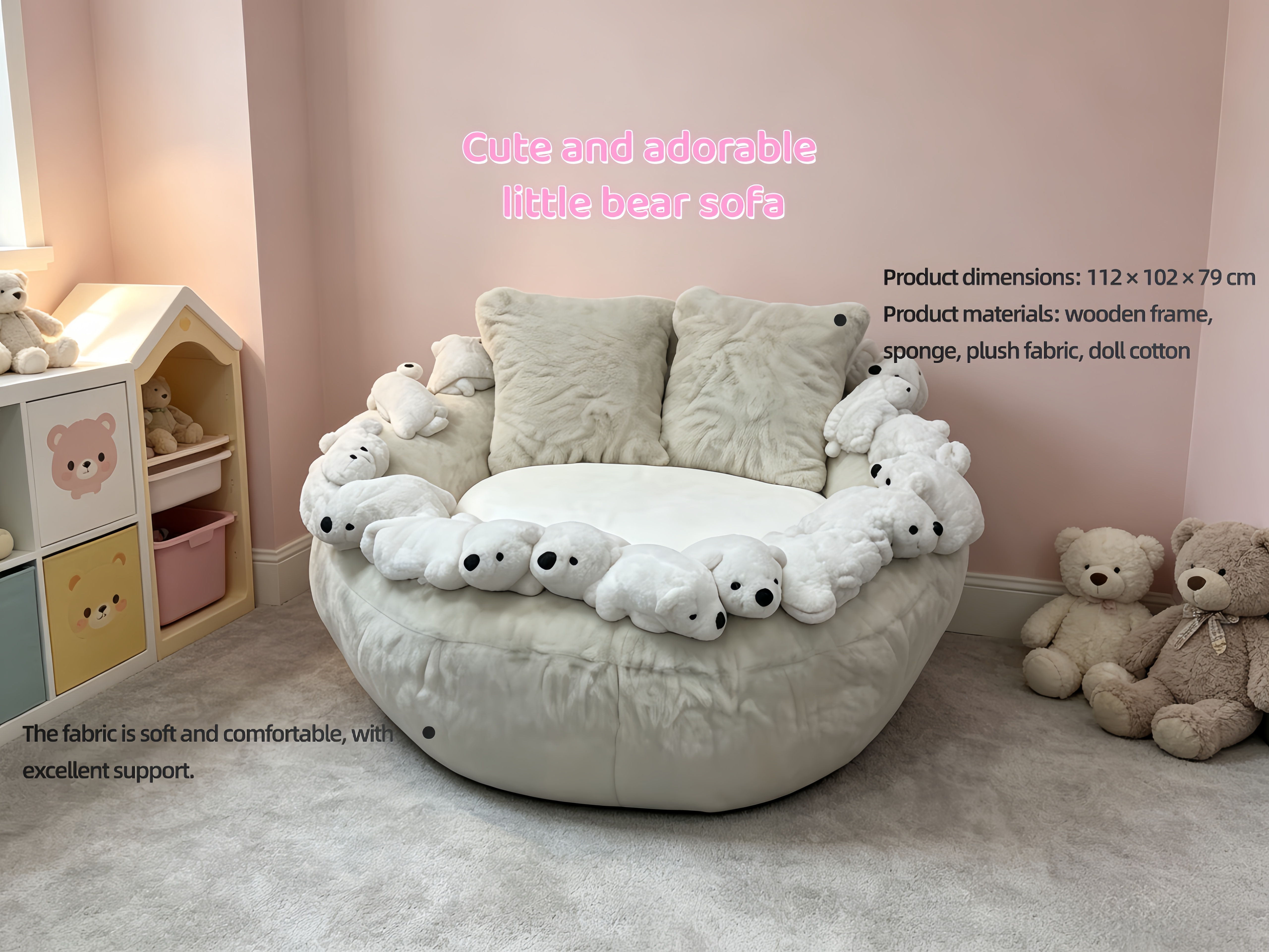 Sheetoo TQ016 Bear Sofa – Cute Design, Strong & Cozy