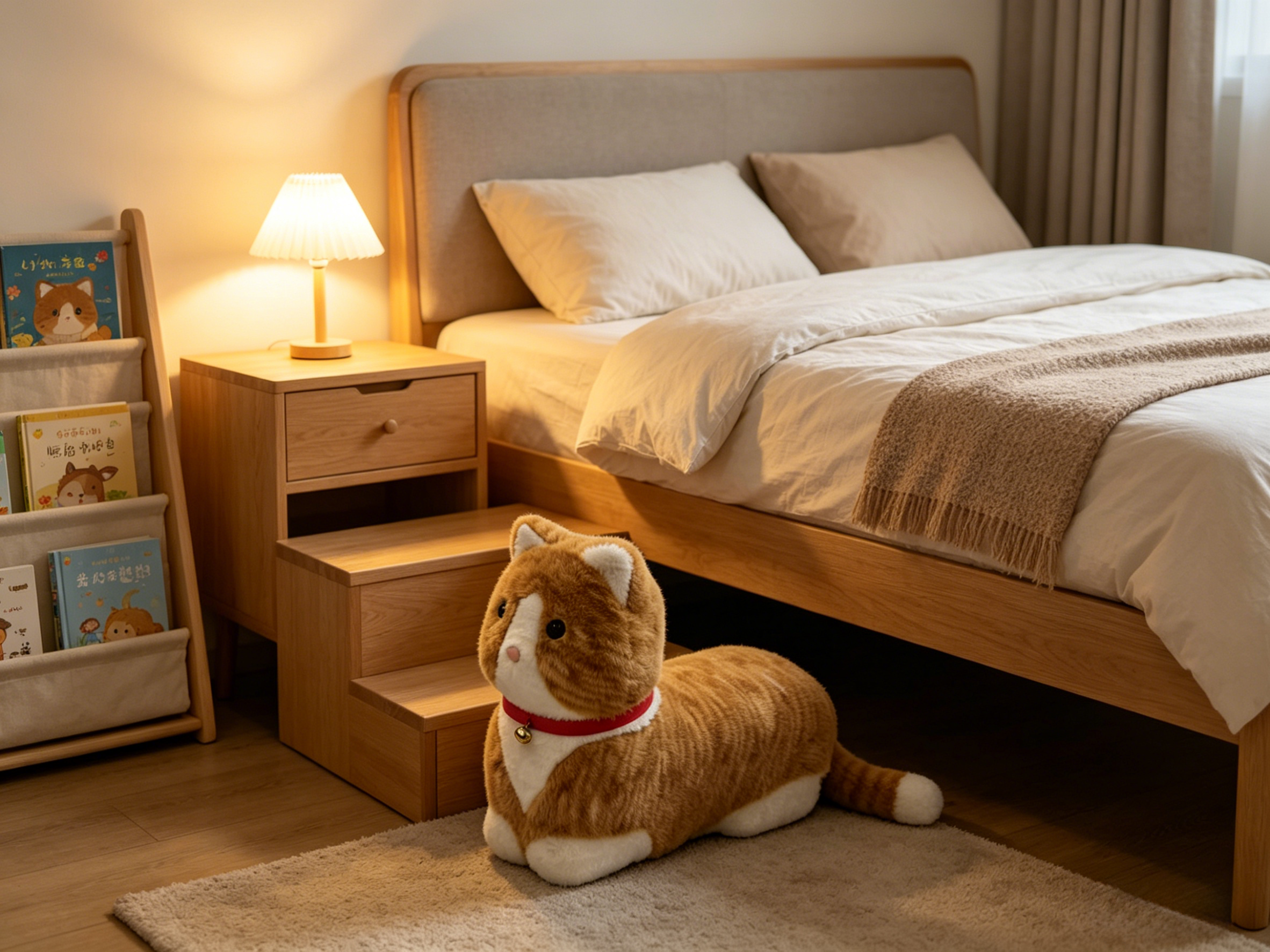 Sheetoo TQ013 Cute Cat Step Stool – Toddler Couch/Bed Helper Sofa