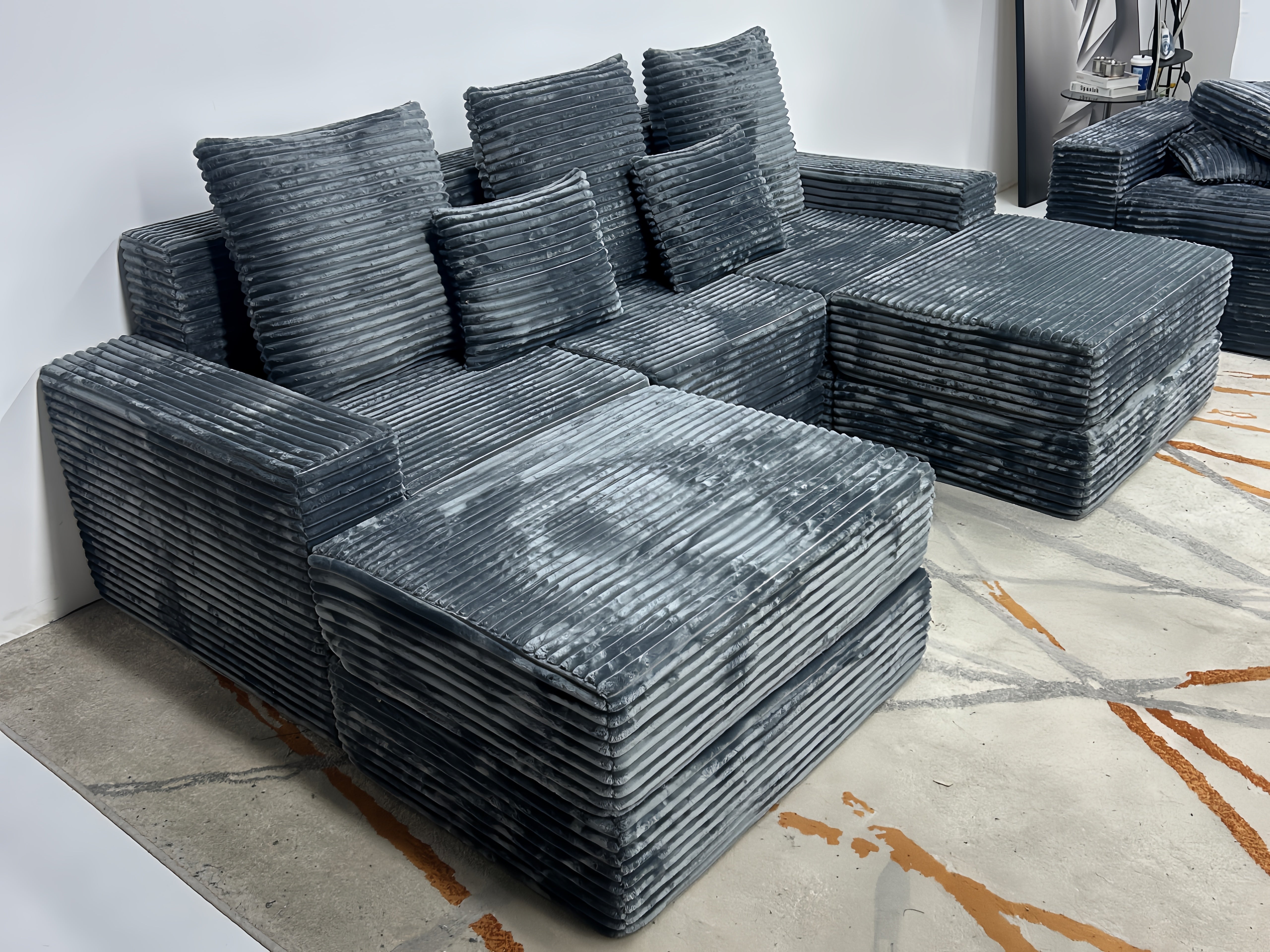 Sheetoo MGB4332-41-4set Sheetoo MGB4332-13 Modular Sofa – L-Shape Chaise, Multi-Person