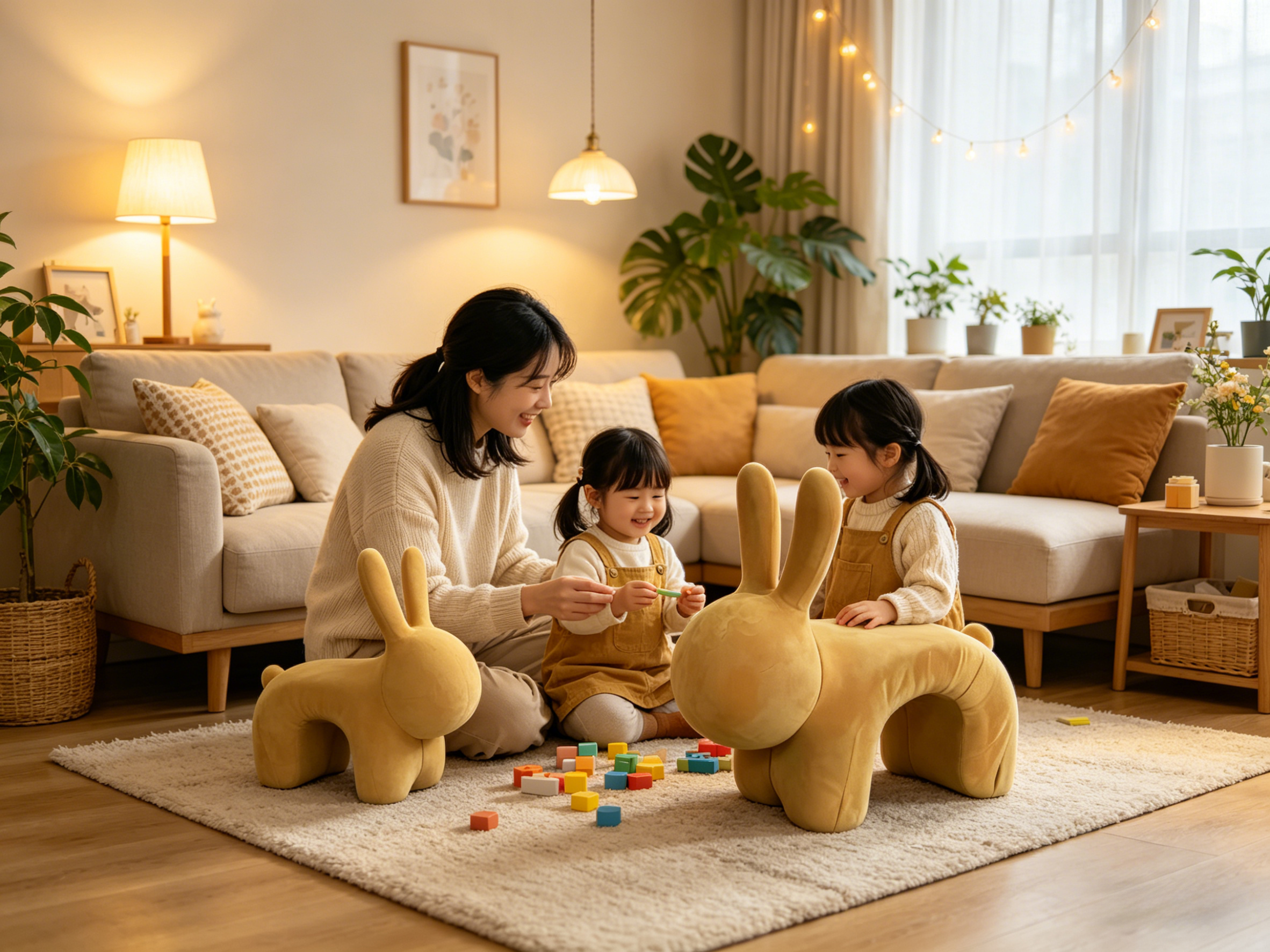 Sheetoo TQ017 Creative Bunny Chair – Soft Multi-Purpose Seat