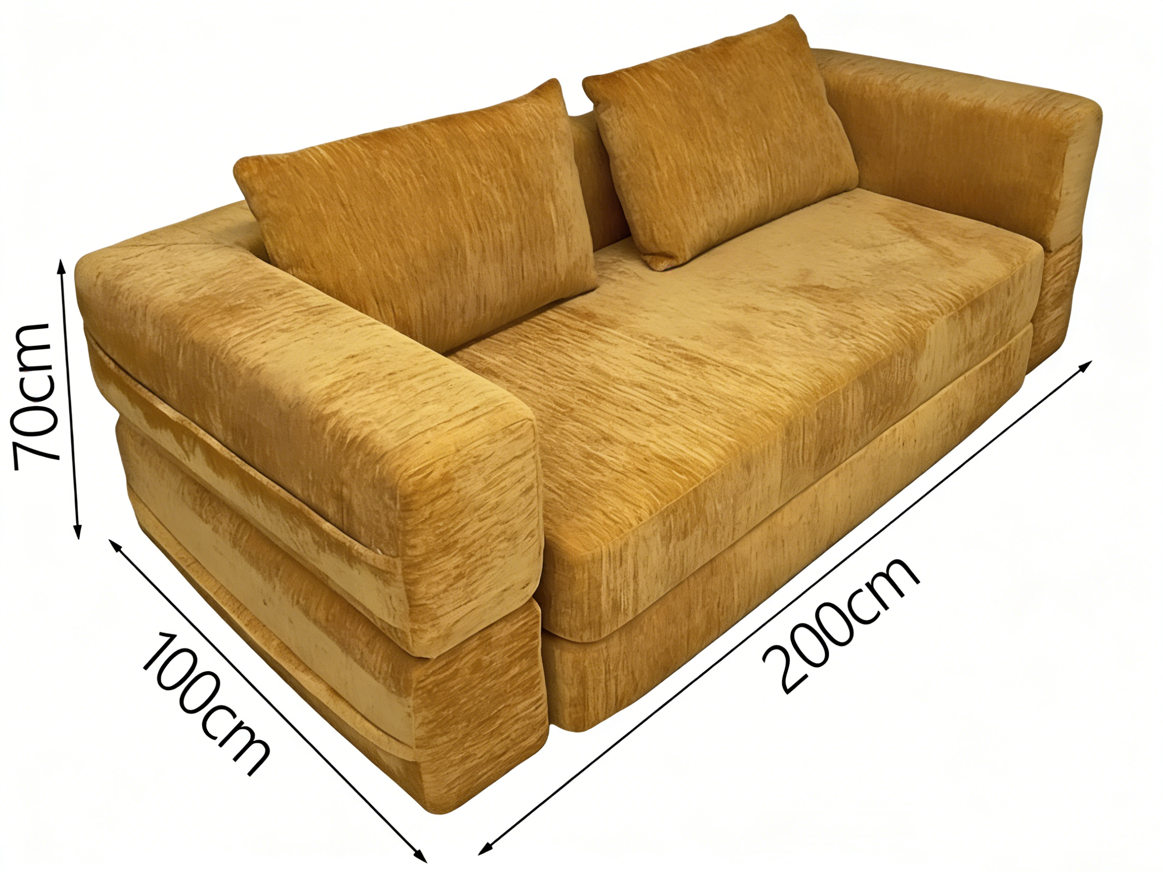 Sheetoo STE-012 2-Seat Pull-Out Sofa Bed – Durable Fabric, Customizable, Roll