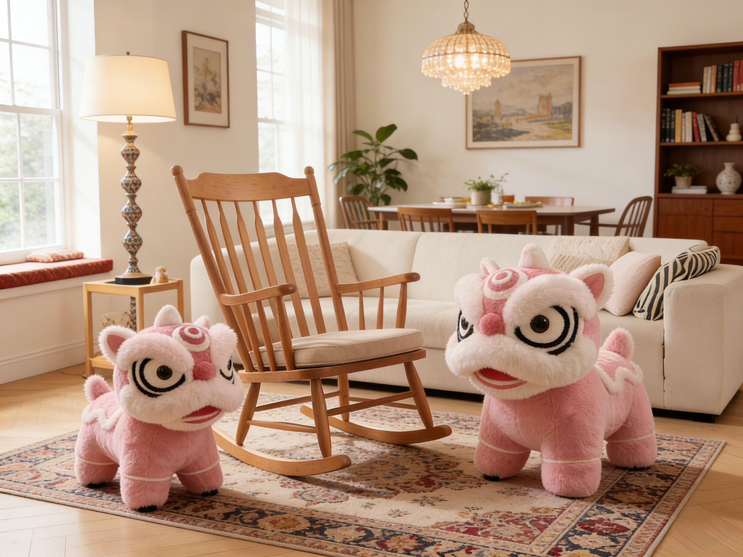 Sheetoo TQ001 Multi-Function Lion Chair – 2-in-1 Ride & Sit, Cute & Soft