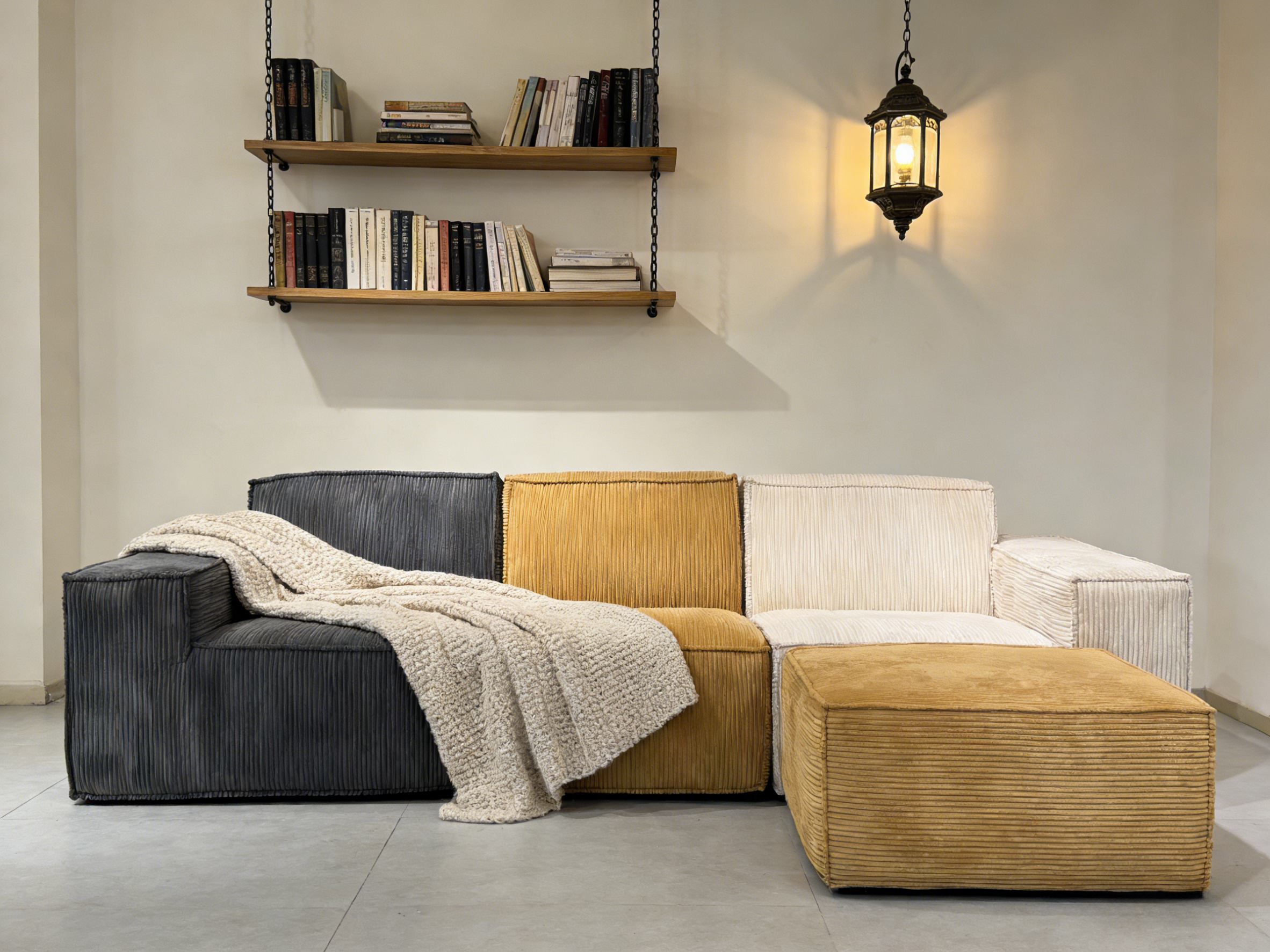 Sheetoo STE-005 Modular Sofa – Free Splicing, Ottoman, Roll Pack for Apartment