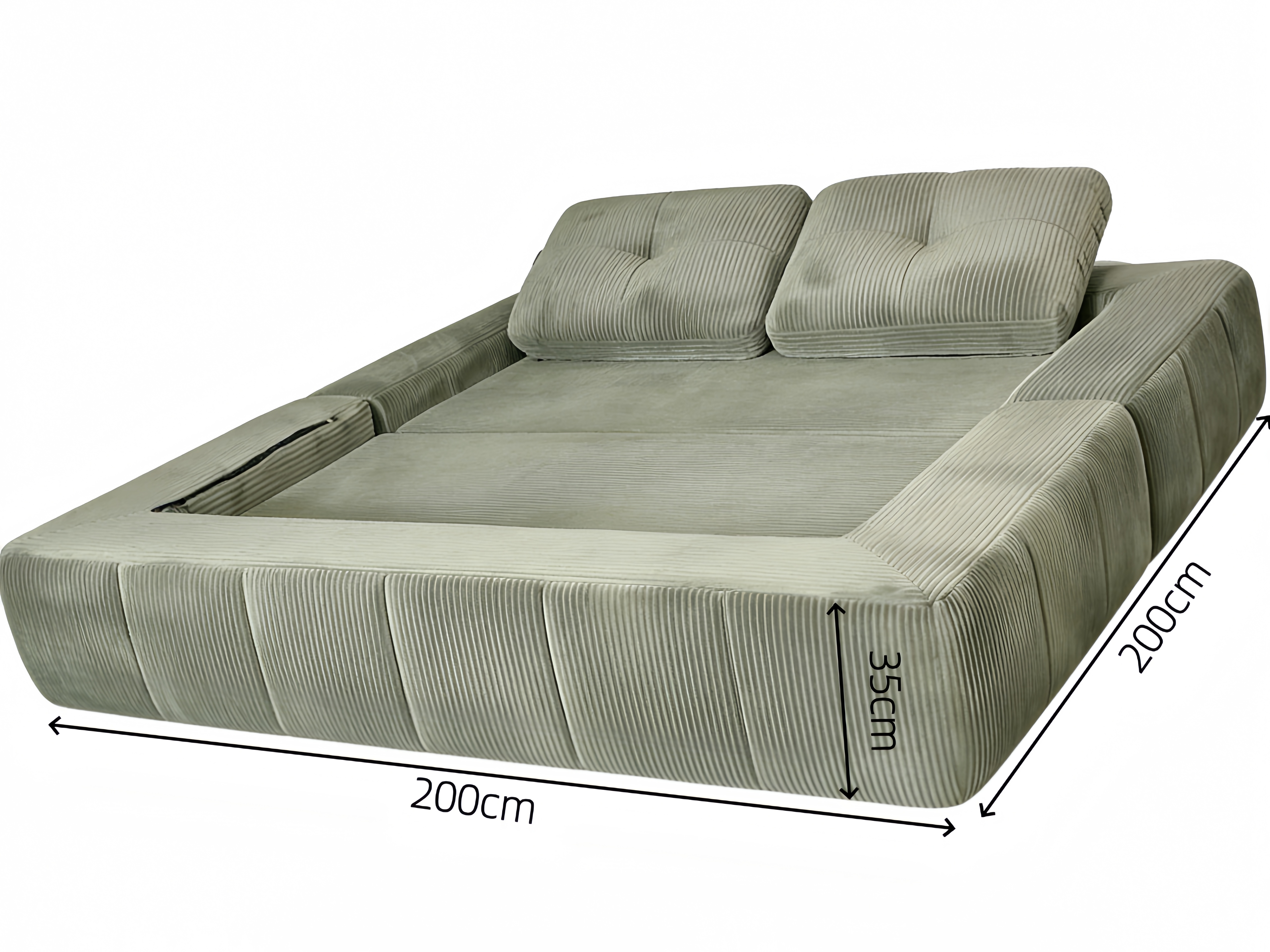 Sheetoo STE-012 2-Seat Pull-Out Sofa Bed – Durable Fabric, Customizable, Roll