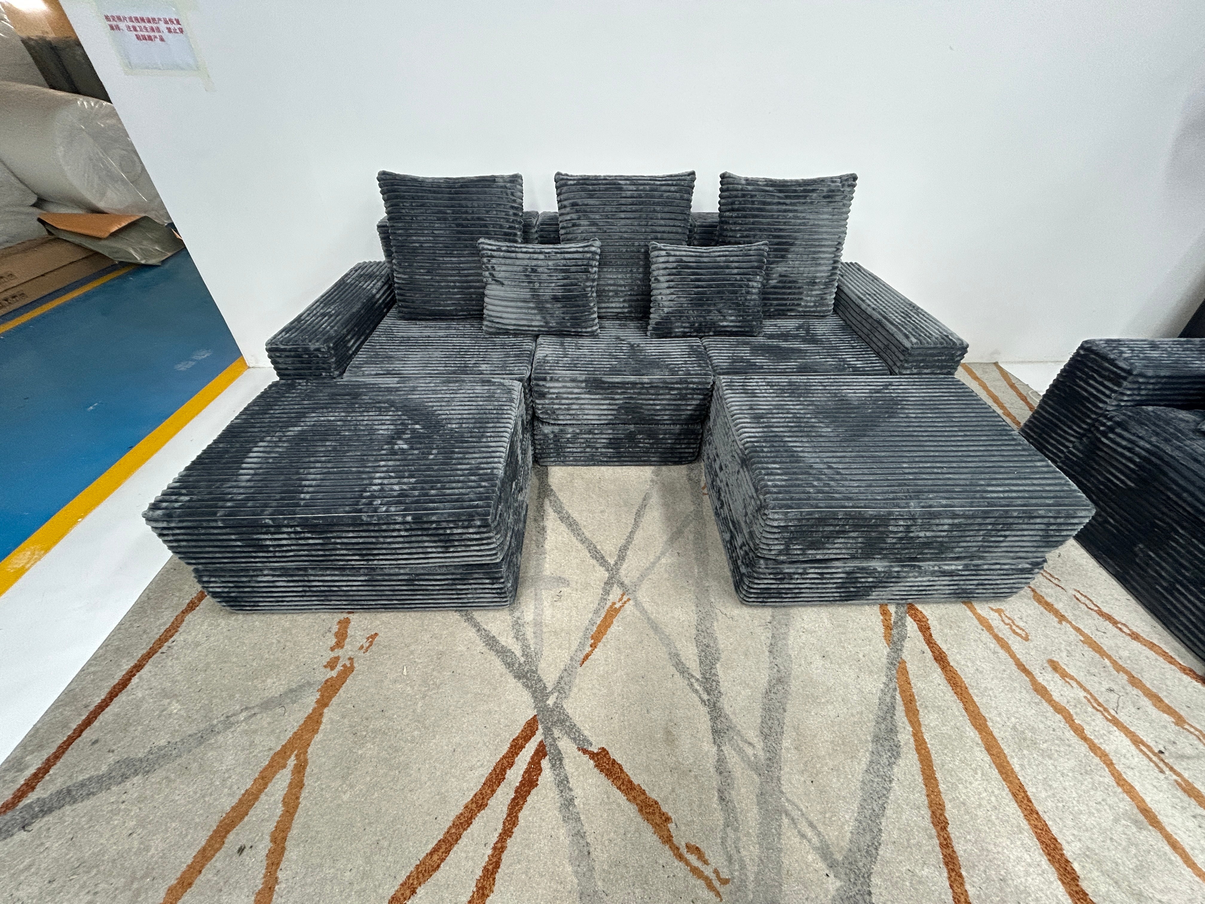 Sheetoo MGB4332-41-4set Sheetoo MGB4332-13 Modular Sofa – L-Shape Chaise, Multi-Person