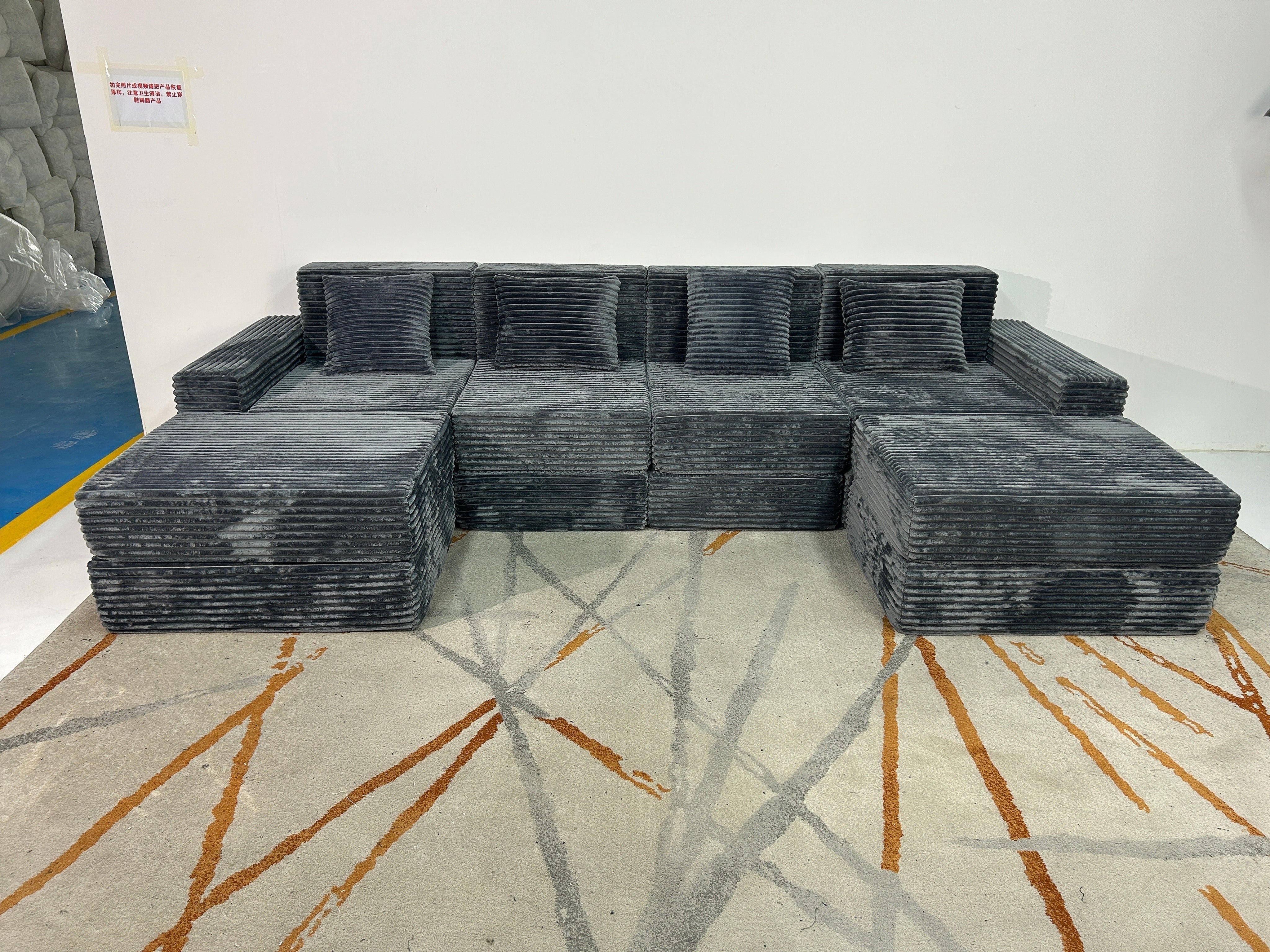 Sheetoo MGB4332-41-4set Sheetoo MGB4332-13 Modular Sofa – L-Shape Chaise, Multi-Person