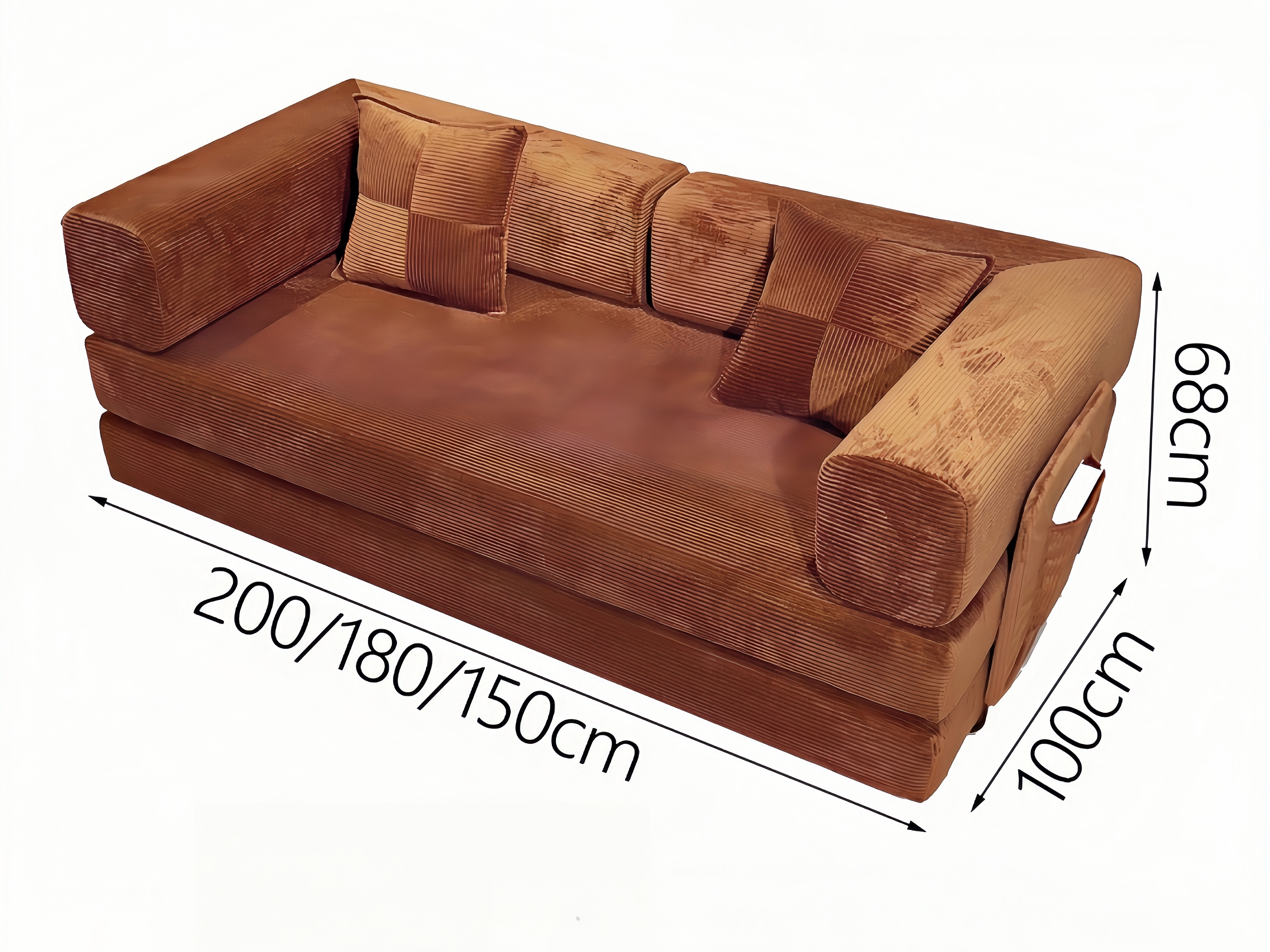 Sheetoo STE-014（B）Convertible Sofa Bed – Pull-Out, Multiple Sizes, Compressed