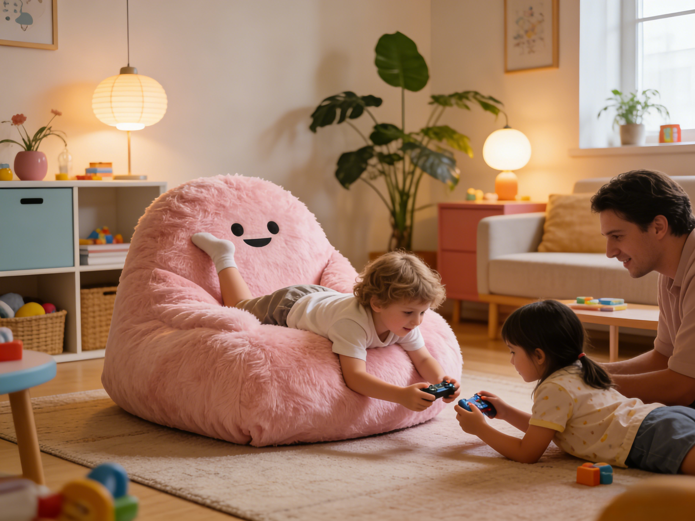 Sheetoo TQ003 Cute Ghost Sofa Chair – Plush & Family-Friendly for Home