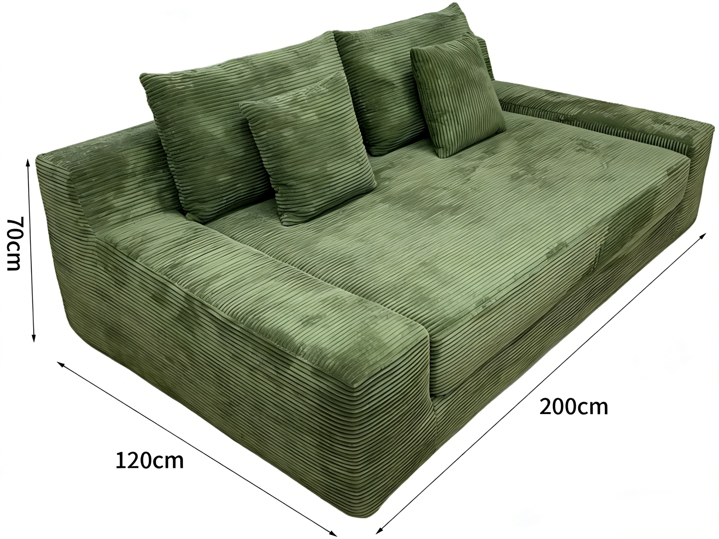 Sheetoo STE-017 2-Seat Pull-Out Sofa Bed – Soft, Customizable, Roll Pack