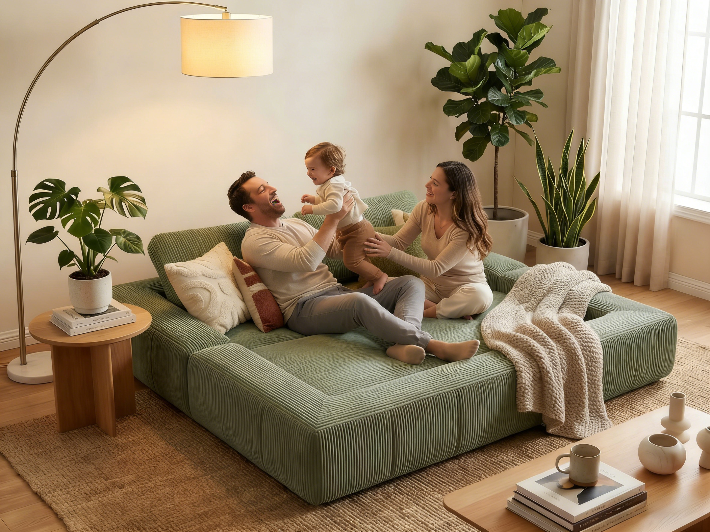 Sheetoo STE-012 2-Seat Pull-Out Sofa Bed – Durable Fabric, Customizable, Roll