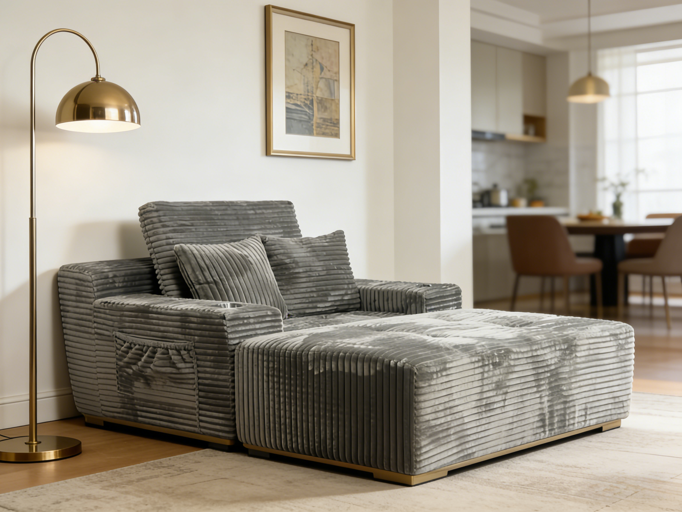 Sheetoo KS114 Single Sofa + Ottoman – Free Match, Custom, Roll Pack