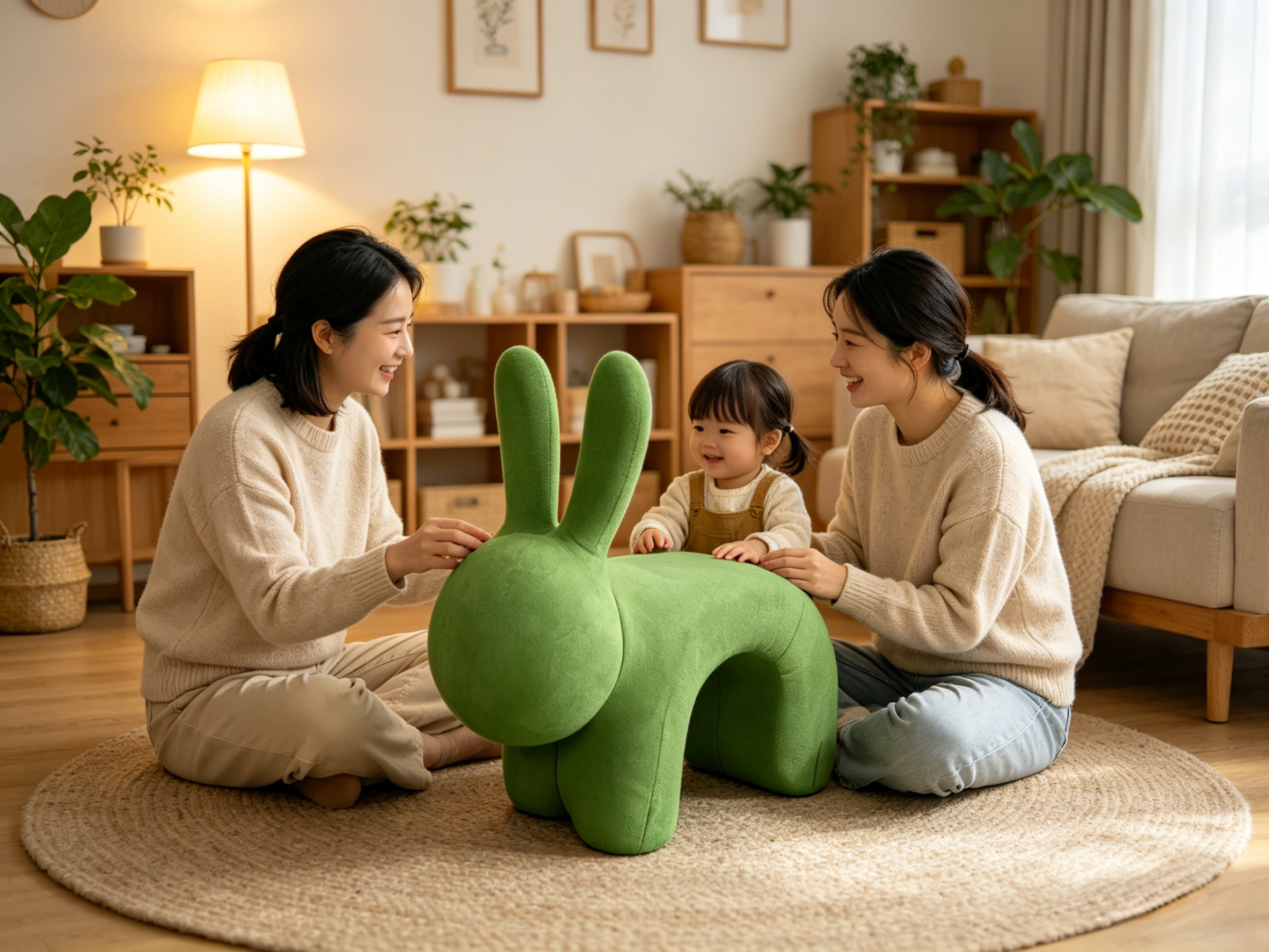 Sheetoo TQ017 Creative Bunny Chair – Soft Multi-Purpose Seat