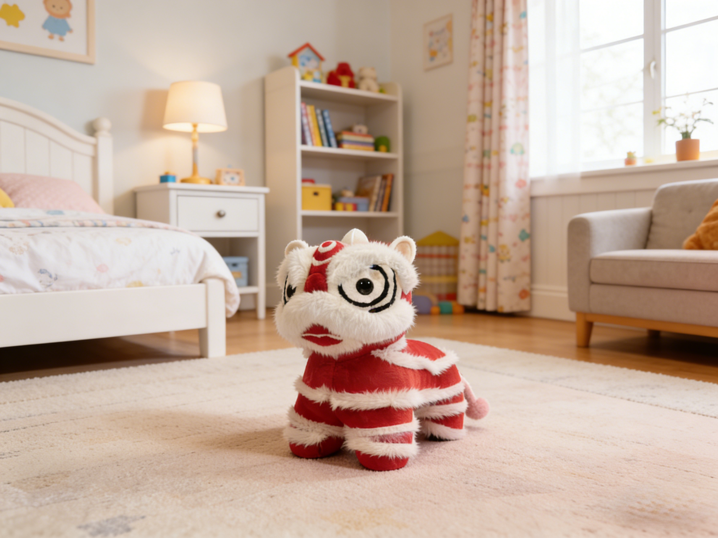 Sheetoo TQ001 Multi-Function Lion Chair – 2-in-1 Ride & Sit, Cute & Soft
