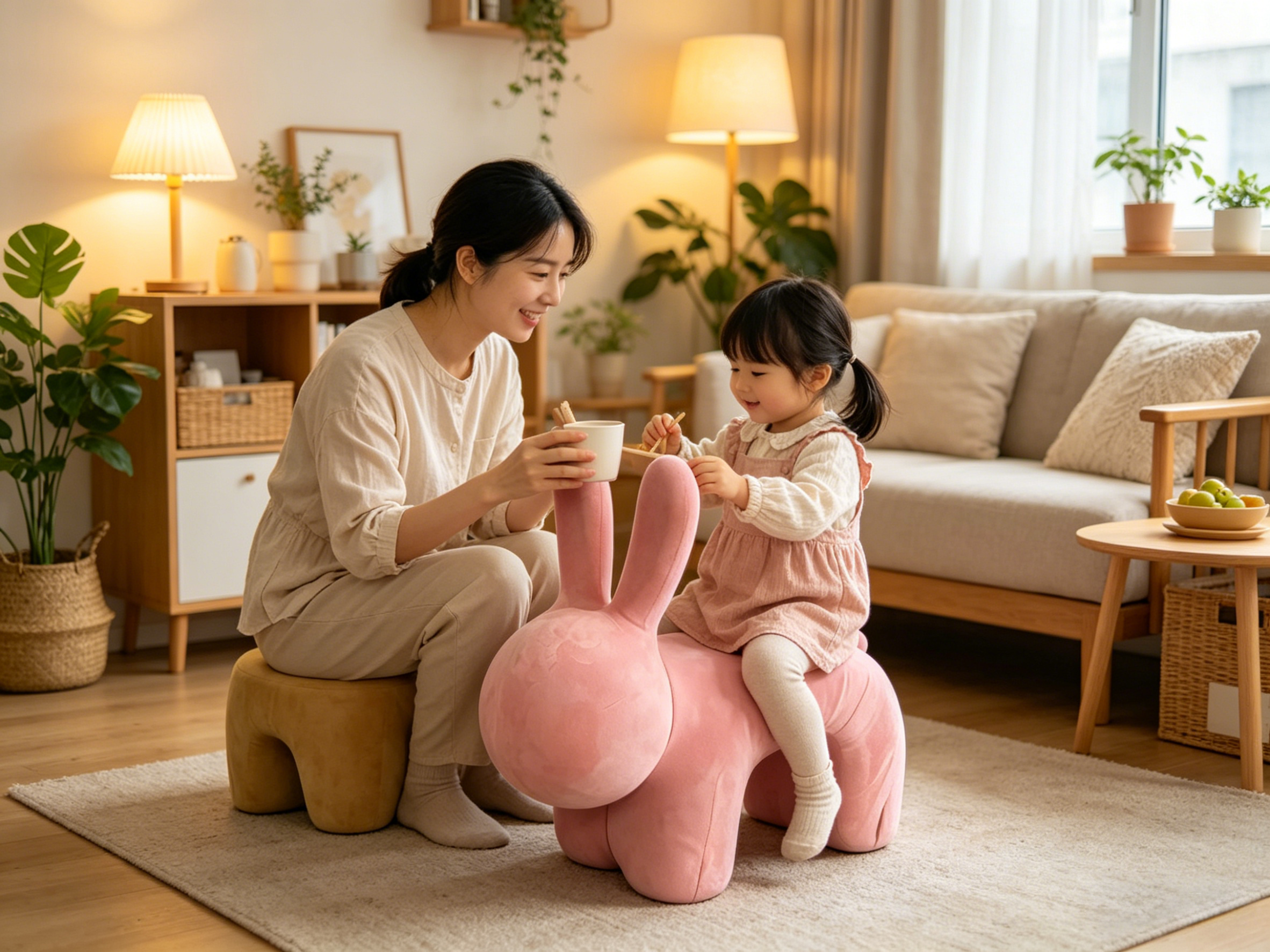 Sheetoo TQ017 Creative Bunny Chair – Soft Multi-Purpose Seat