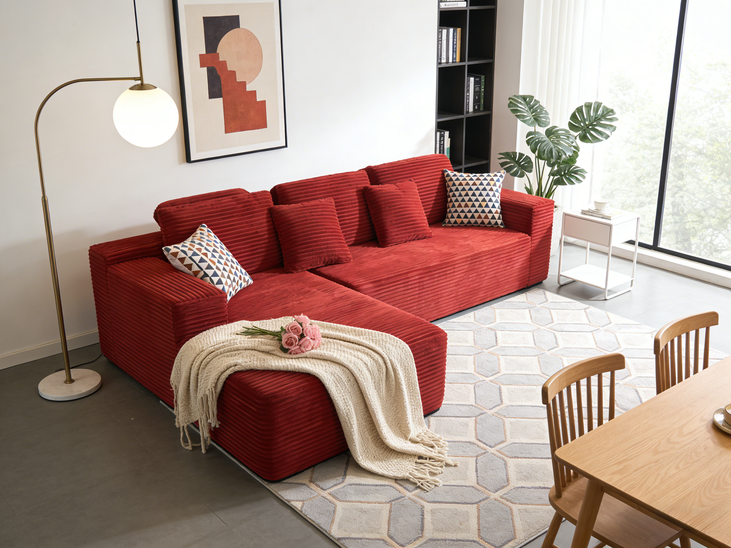 Sheetoo MGKS005 Multi-Person Chaise Sofa – Sit & Lie, Multiple Sizes, Custom