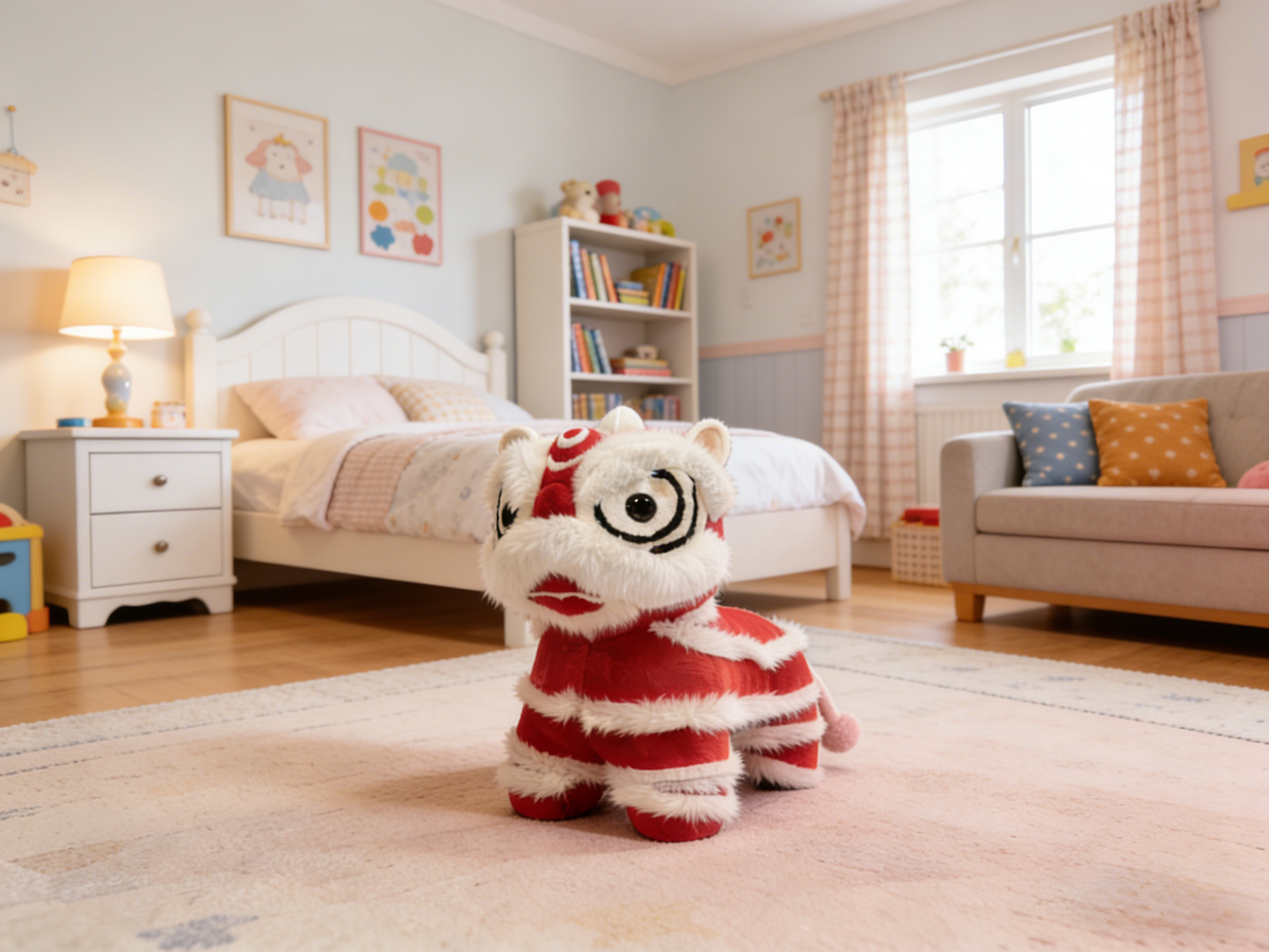 Sheetoo TQ001 Multi-Function Lion Chair – 2-in-1 Ride & Sit, Cute & Soft