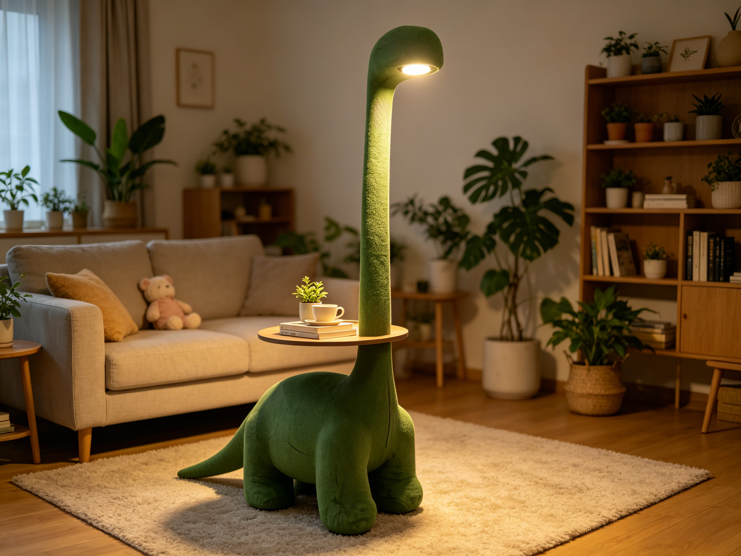 Sheetoo TQ012 Giraffe & Dino LED Night Light – Animal Lamp with Storage Tray