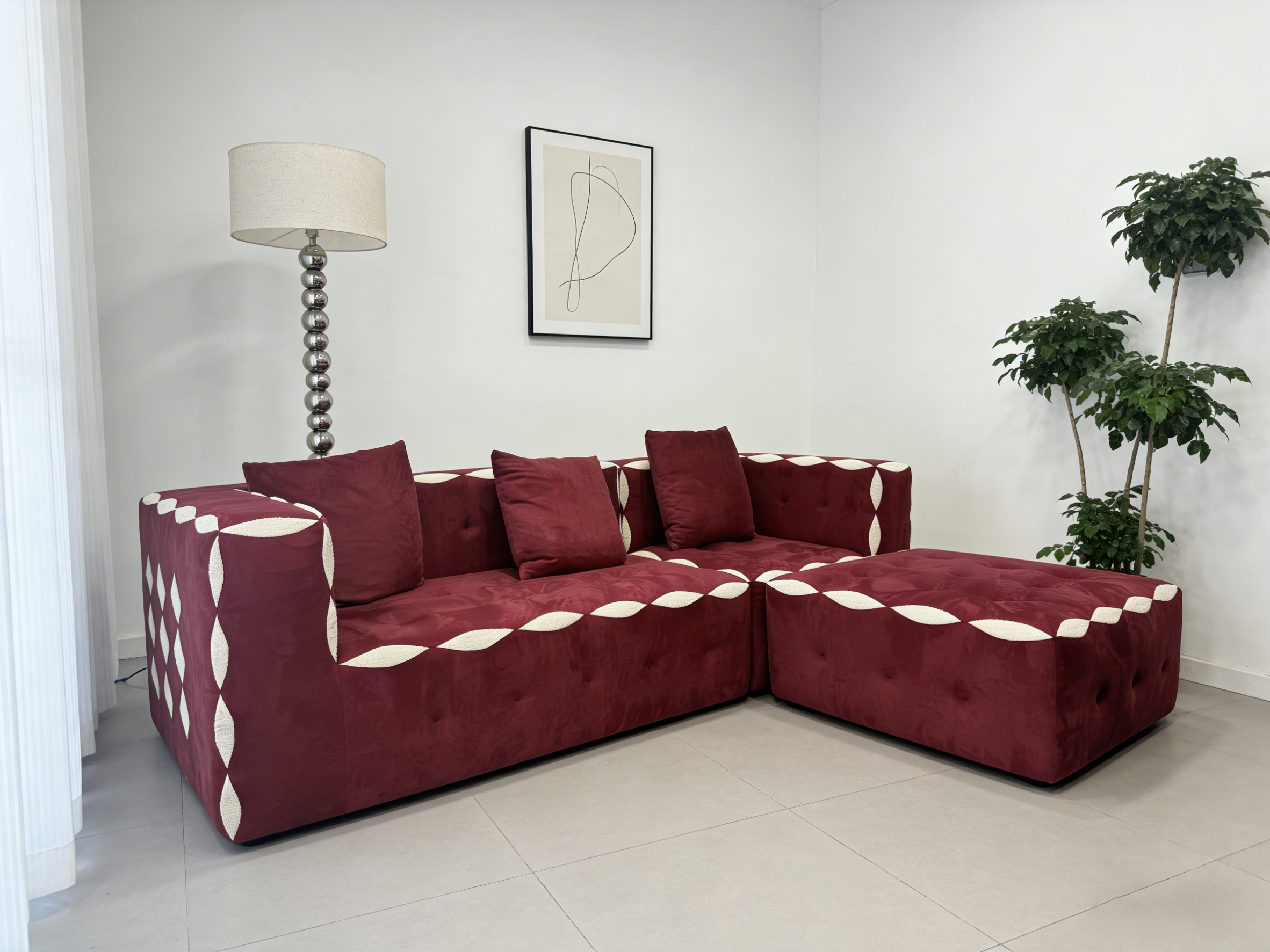 Sheetoo DWSF-029 L-Shape Chaise Sofa – Reclining, Seats 3-5, Bright Colors