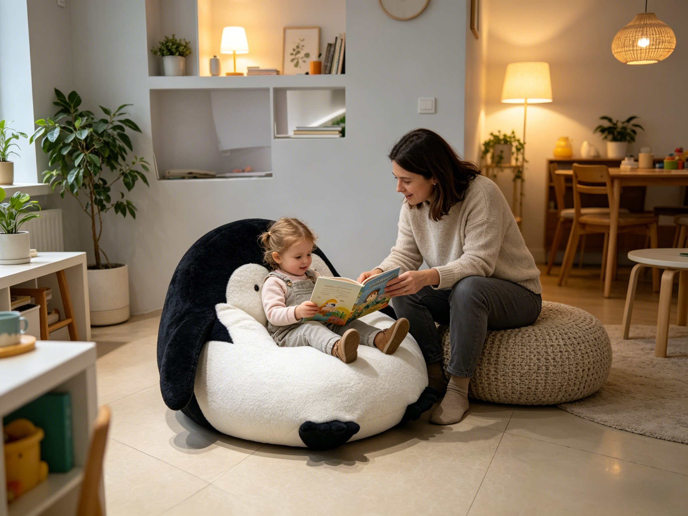 Sheetoo TQ009 Penguin Bean Bag Chair – Cute, Lazy & Soft Sofa for Home
