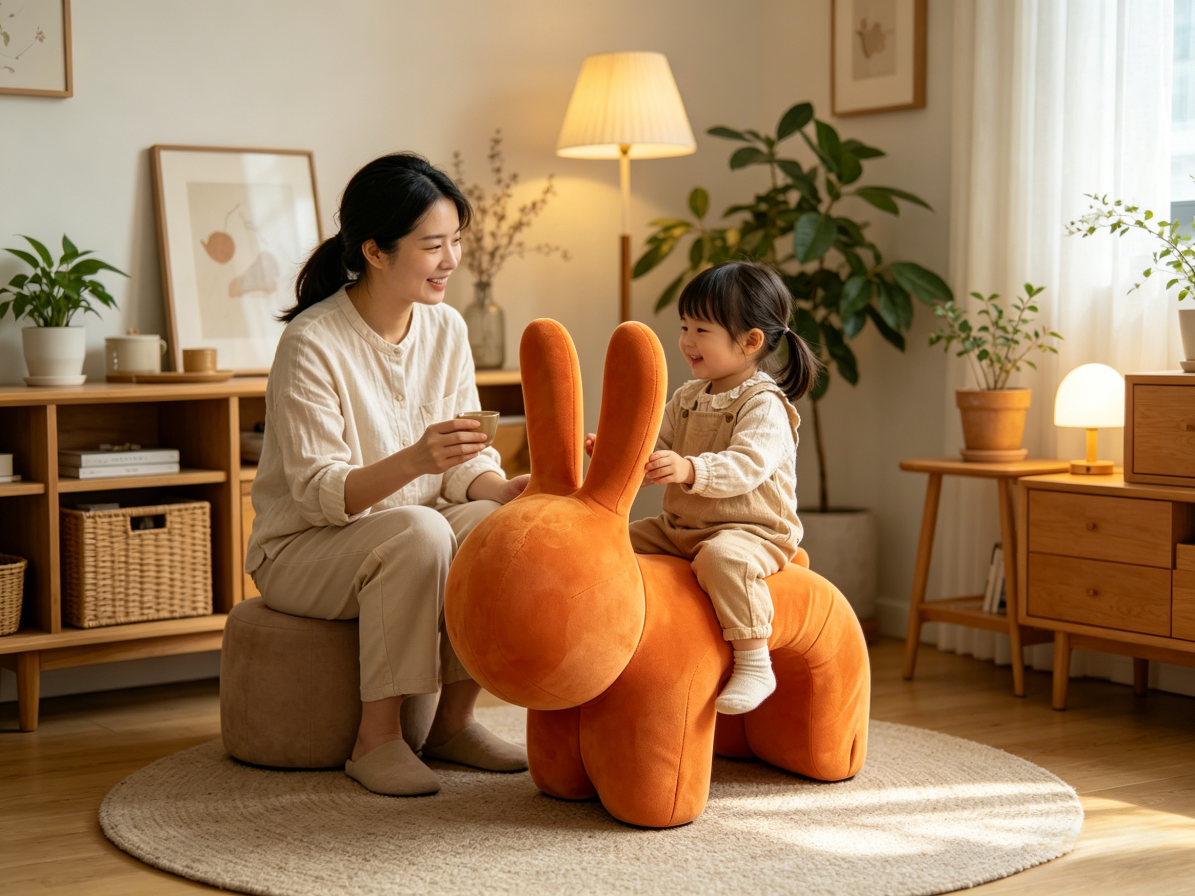 Sheetoo TQ017 Creative Bunny Chair – Soft Multi-Purpose Seat