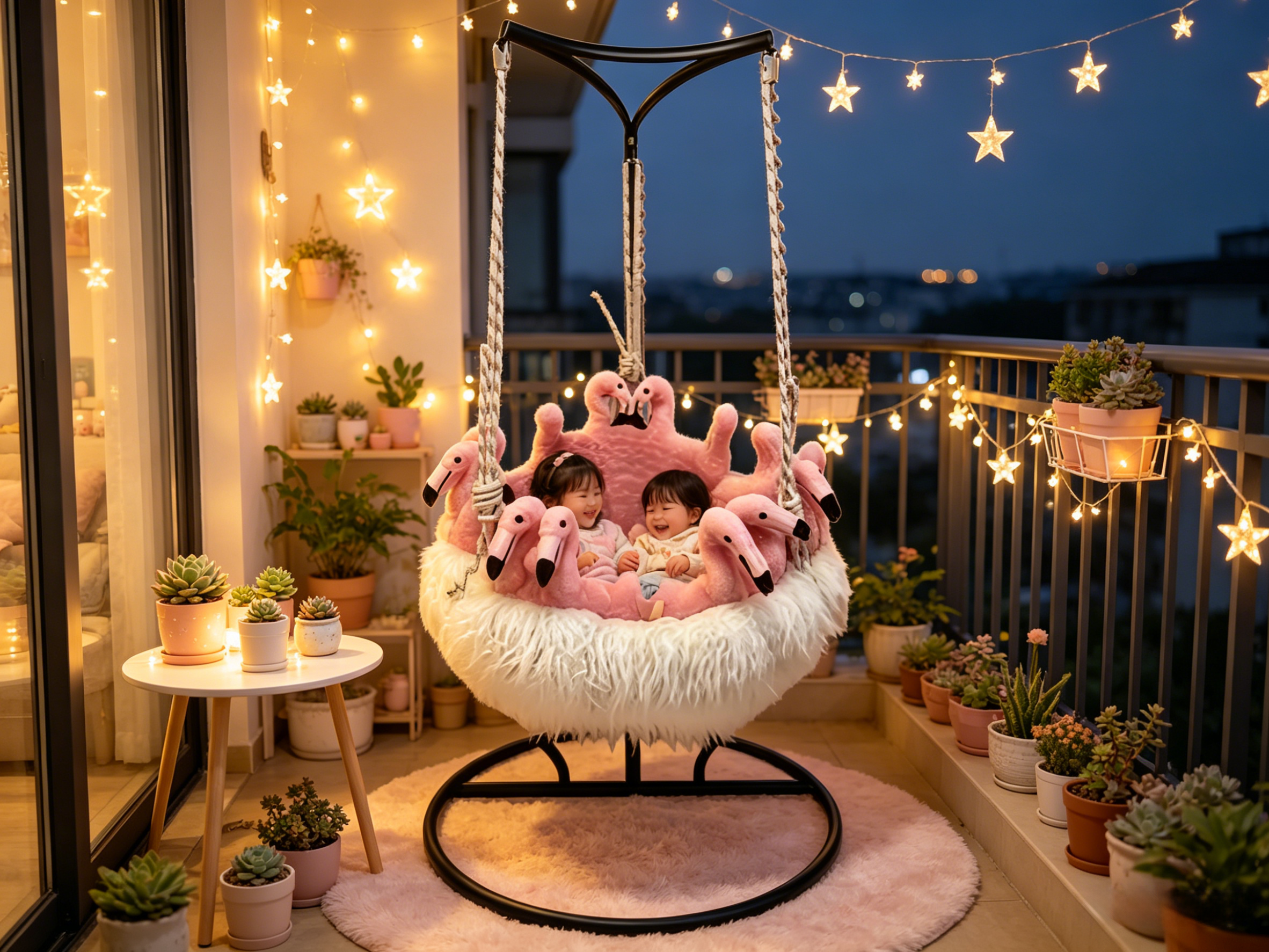 Sheetoo TQ014 Flamingo Hanging Chair – Indoor/Outdoor Swing Hammock