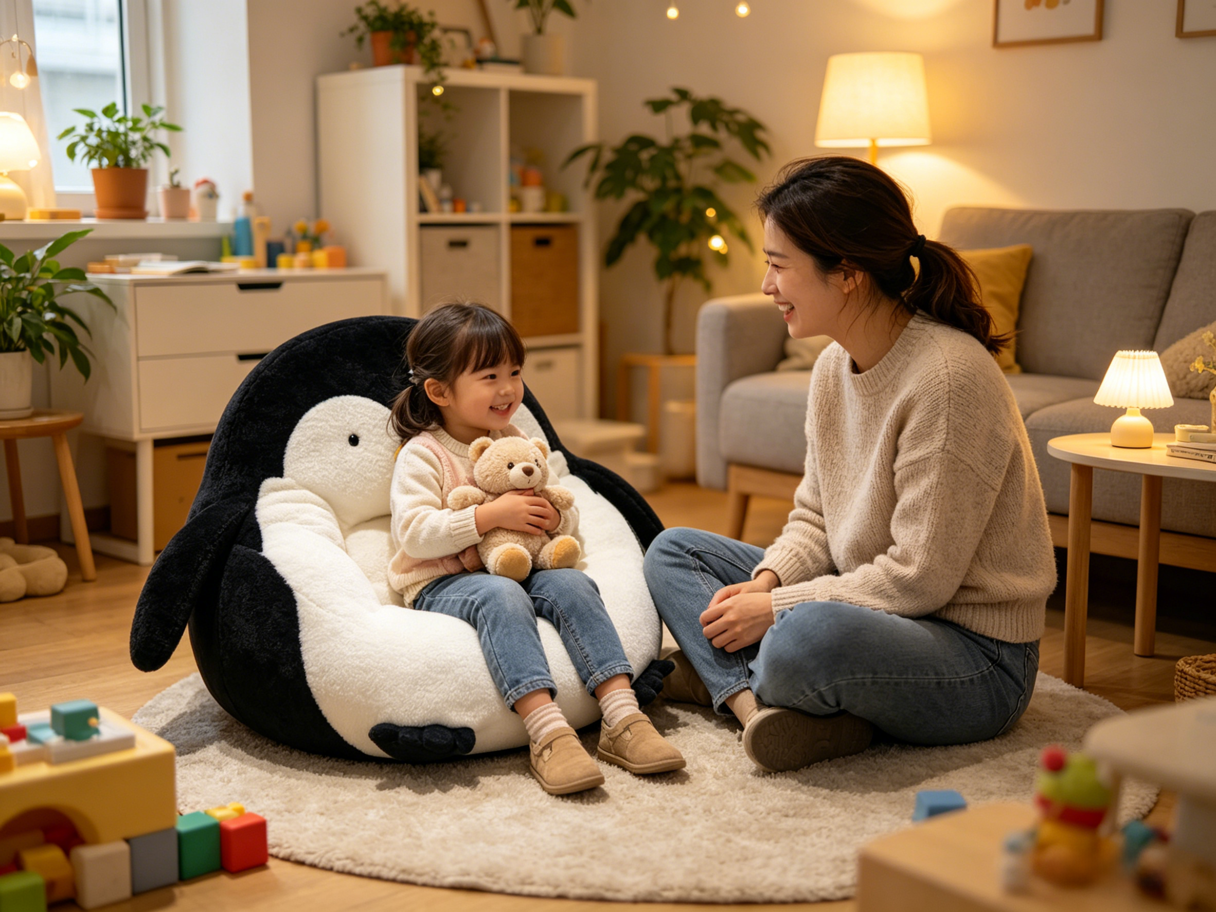 Sheetoo TQ009 Penguin Bean Bag Chair – Cute, Lazy & Soft Sofa for Home