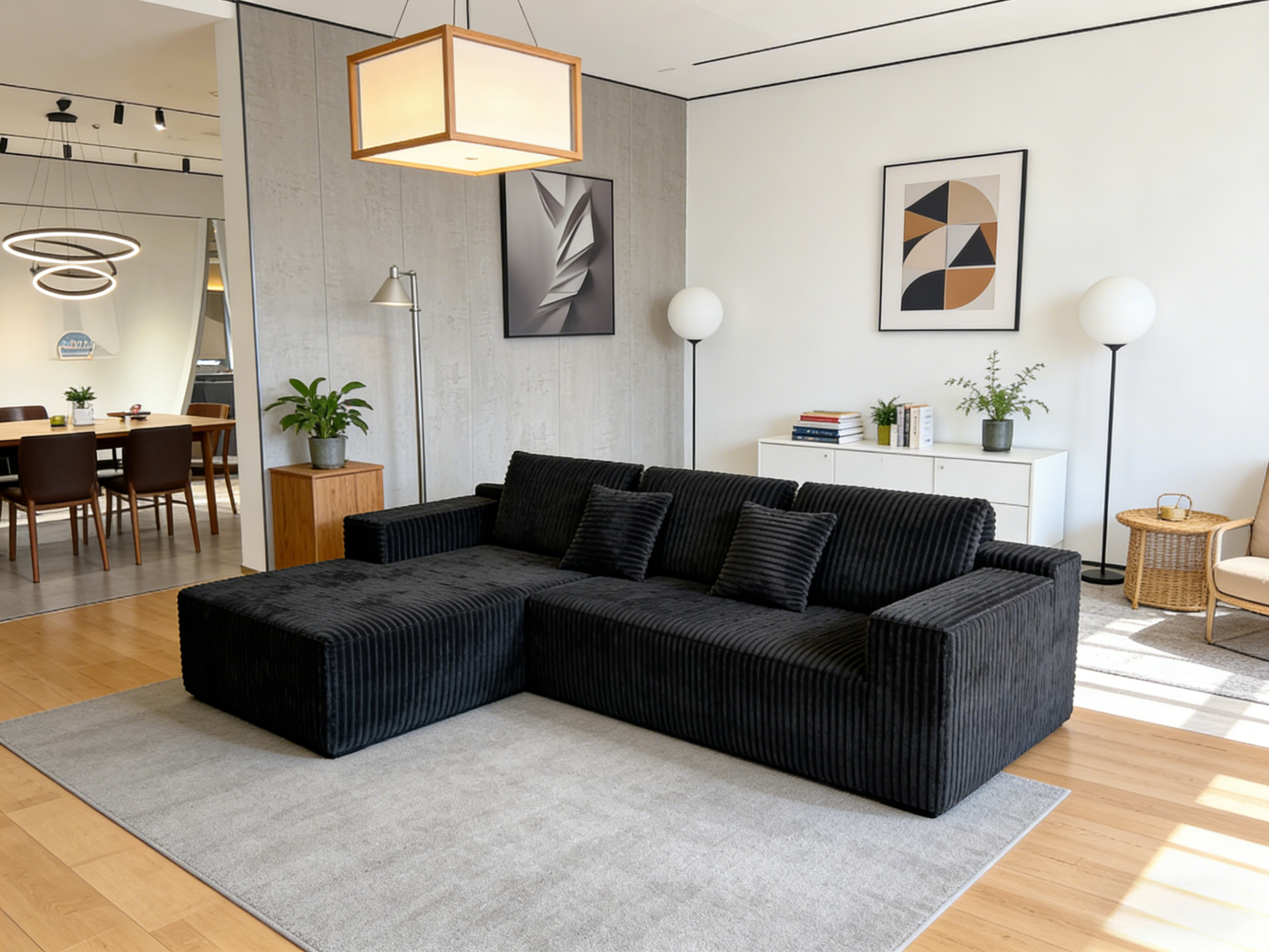 Sheetoo MGKS005 Multi-Person Chaise Sofa – Sit & Lie, Multiple Sizes, Custom