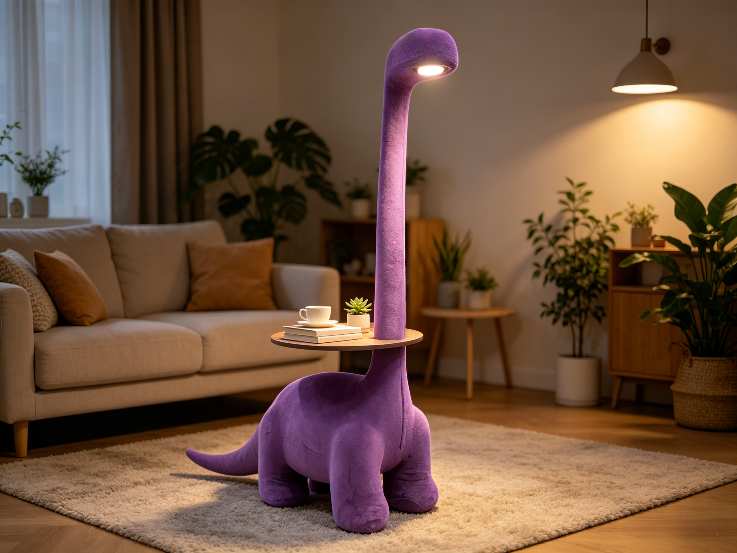 Sheetoo TQ012 Giraffe & Dino LED Night Light – Animal Lamp with Storage Tray