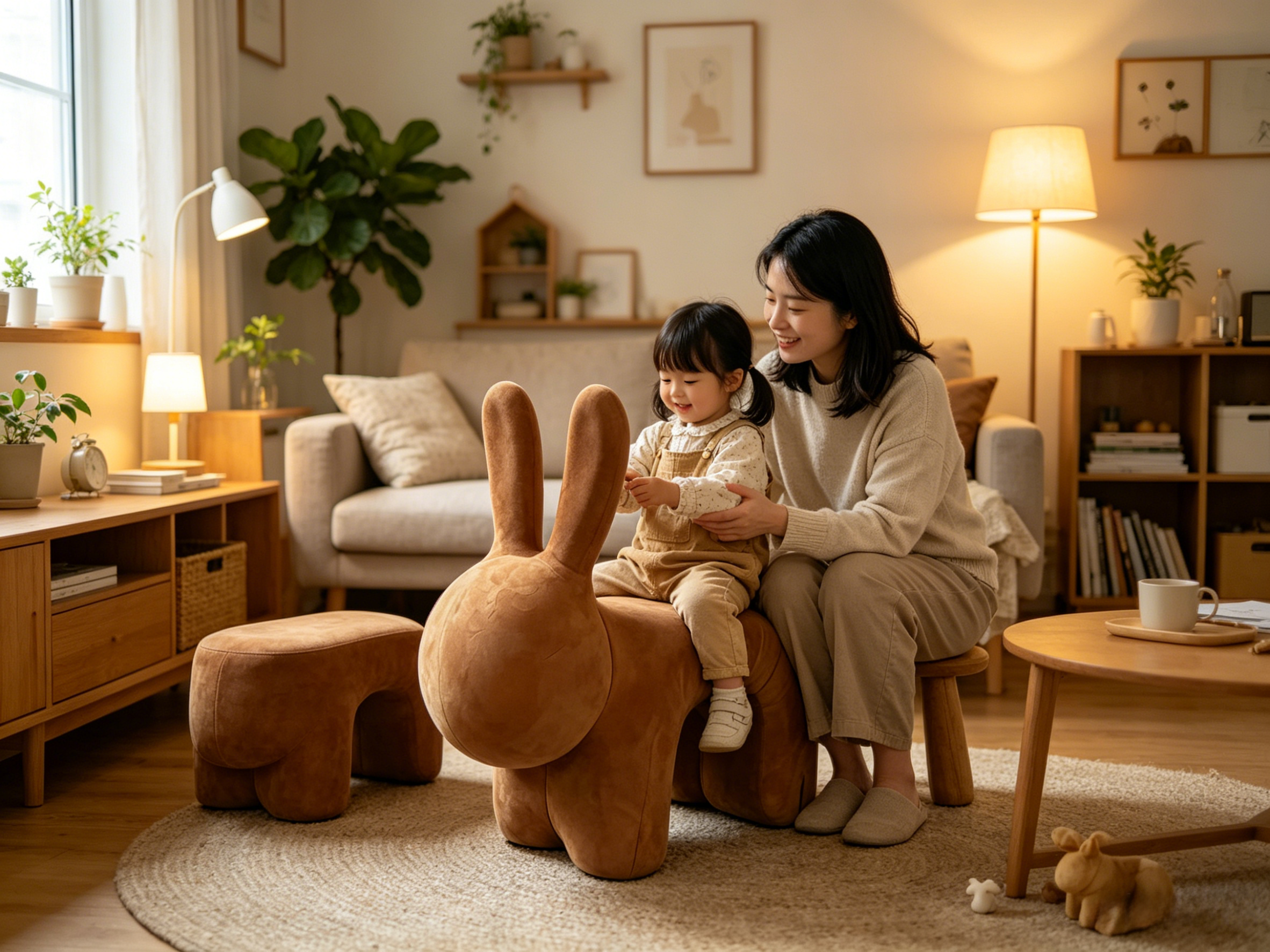 Sheetoo TQ017 Creative Bunny Chair – Soft Multi-Purpose Seat
