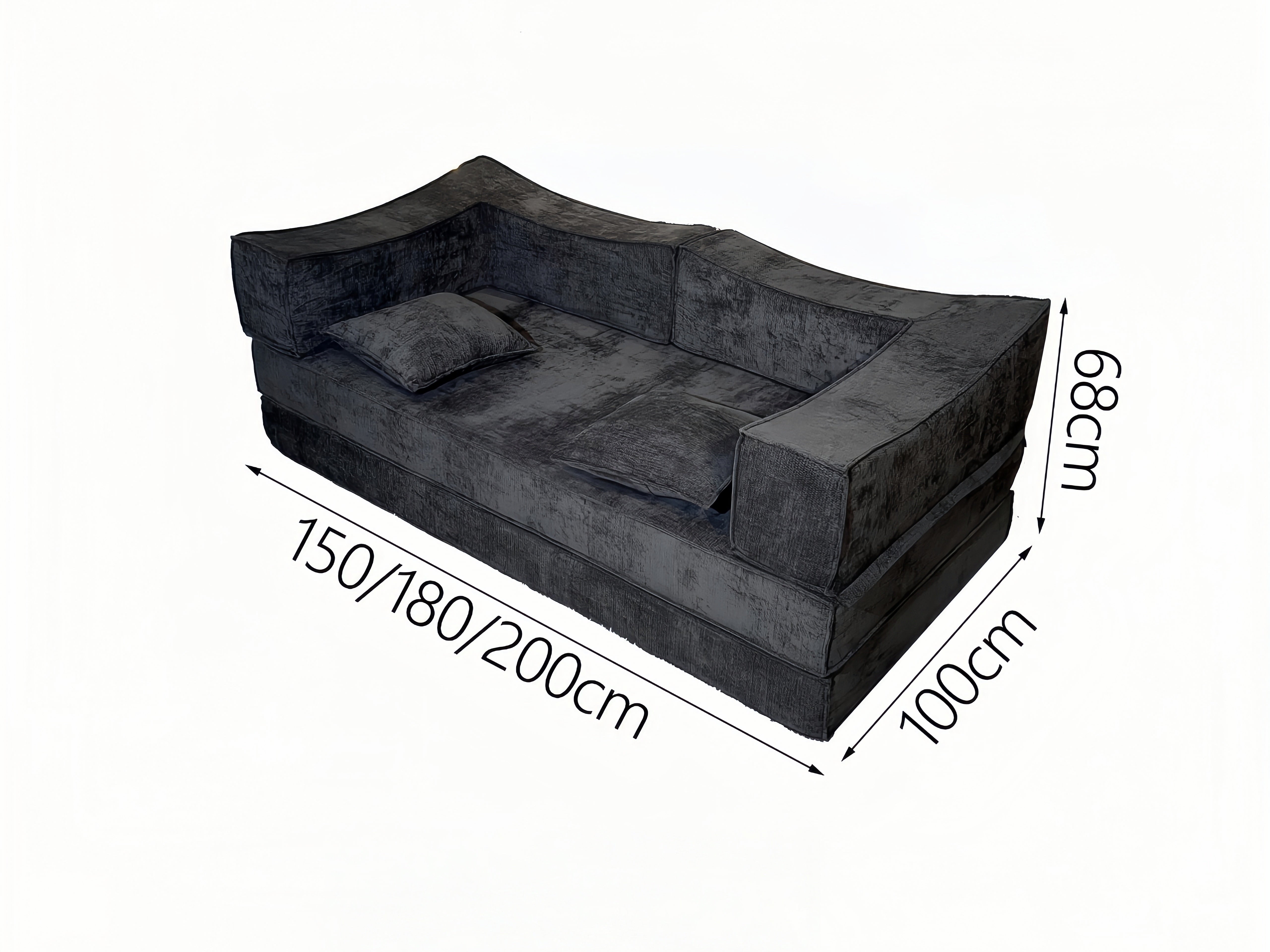 Sheetoo STE-015 2-Seater Pull-Out Sofa Bed – Folding Couch, Small Apartment
