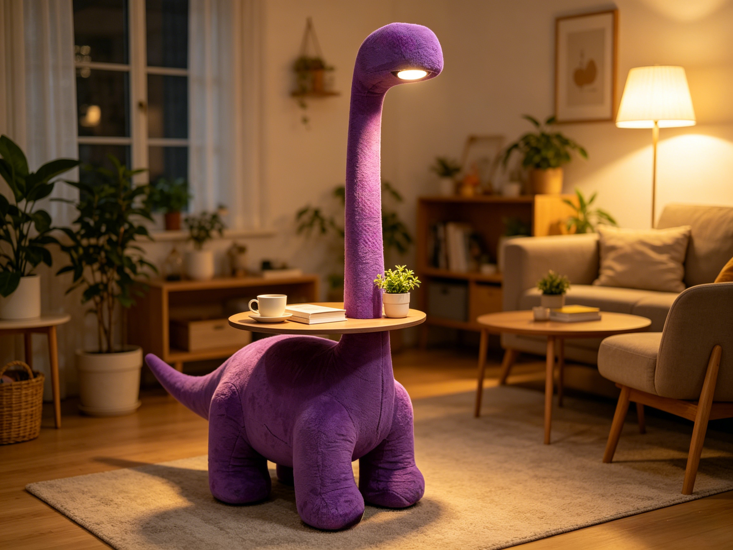 Sheetoo TQ012 Giraffe & Dino LED Night Light – Animal Lamp with Storage Tray