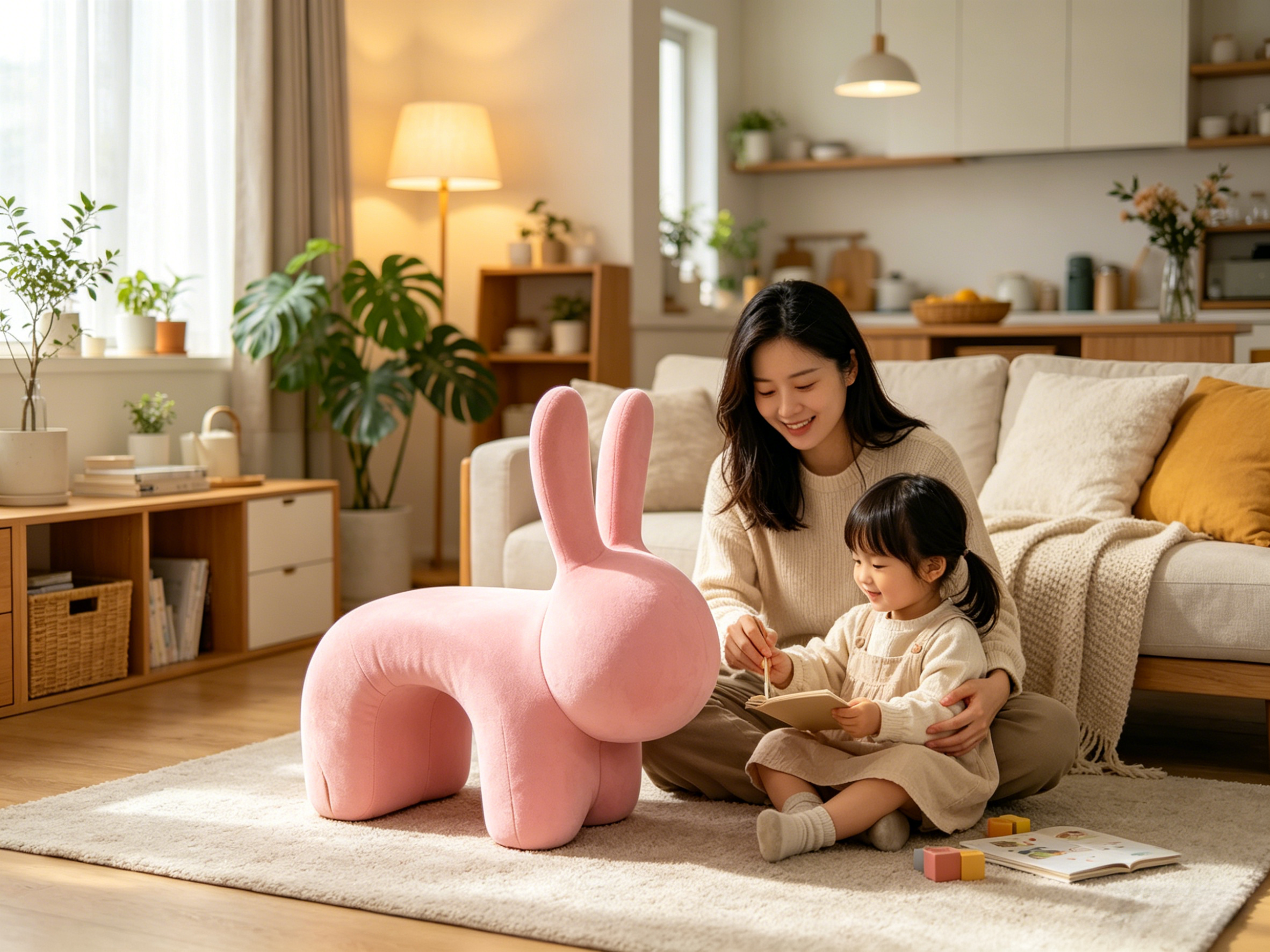 Sheetoo TQ017 Creative Bunny Chair – Soft Multi-Purpose Seat