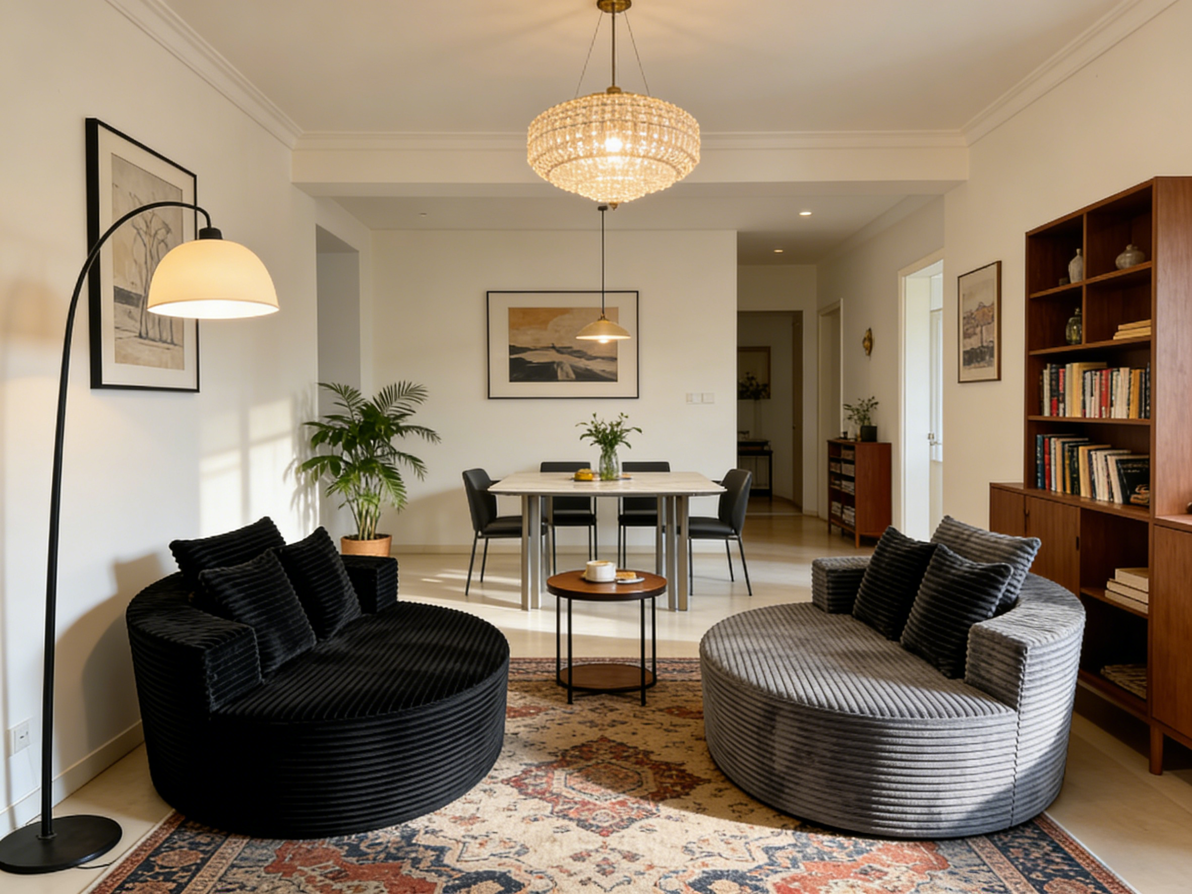 Sheetoo MGKS115 Round Single Compressed Sofa – Unique Shape, Soft & Custom