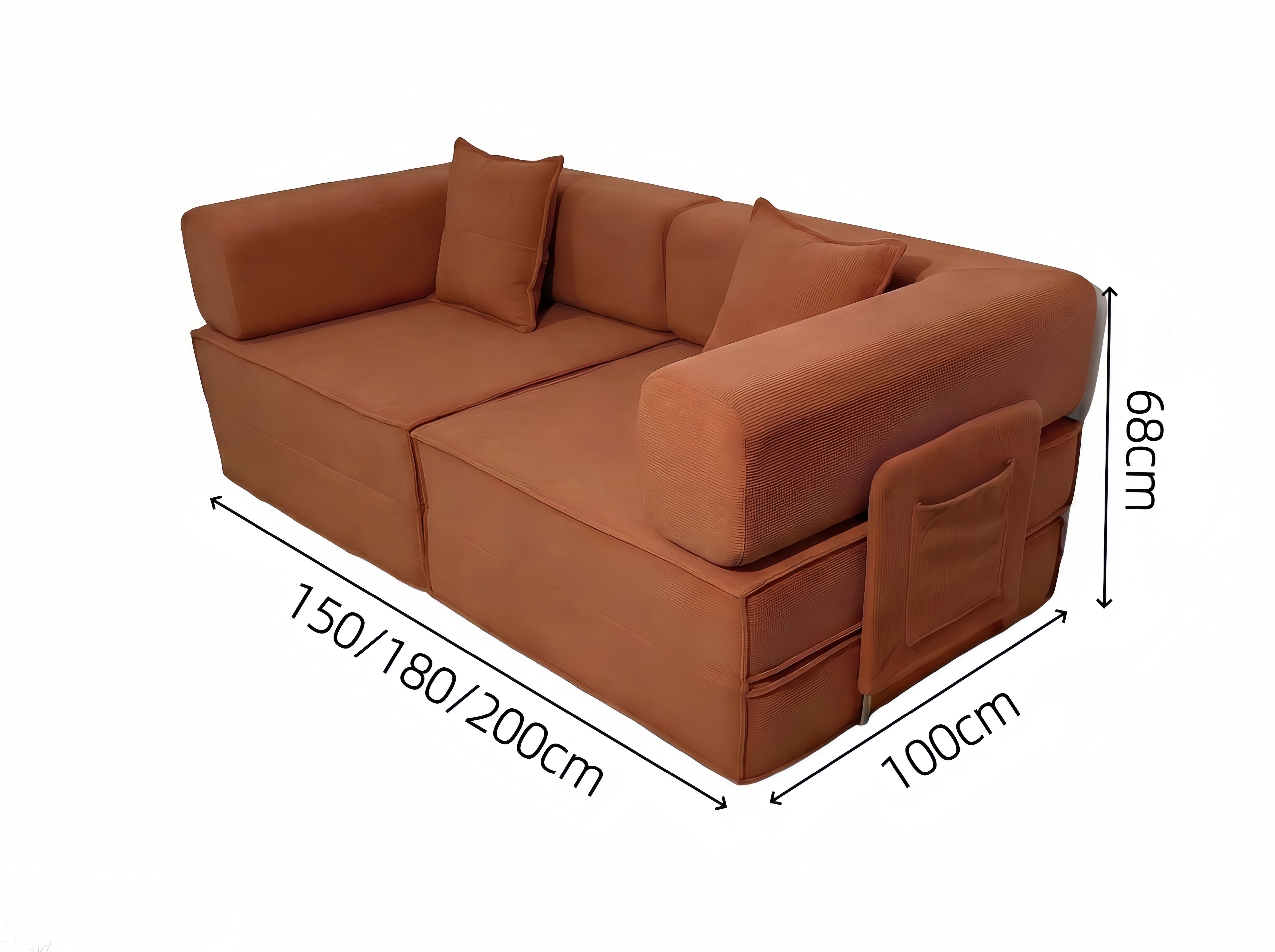 Sheetoo STE-014 （A）Modular Sofa Bed for 2 – Sofa & Bed, Customizable