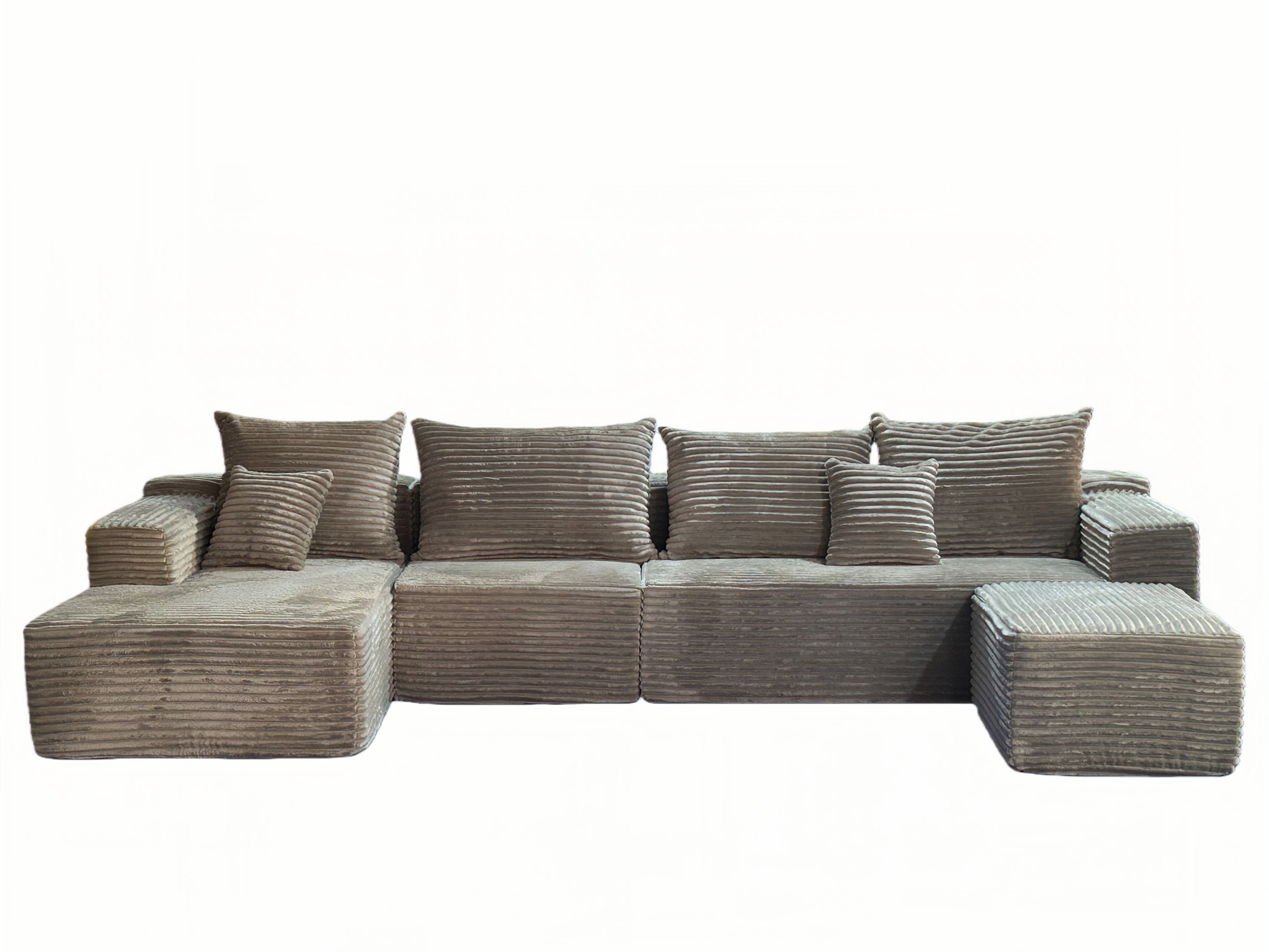 Sheetoo MGB4332-41-3set Modular 3-Piece Sofa – Extendable Chaise, Custom, Roll Pack