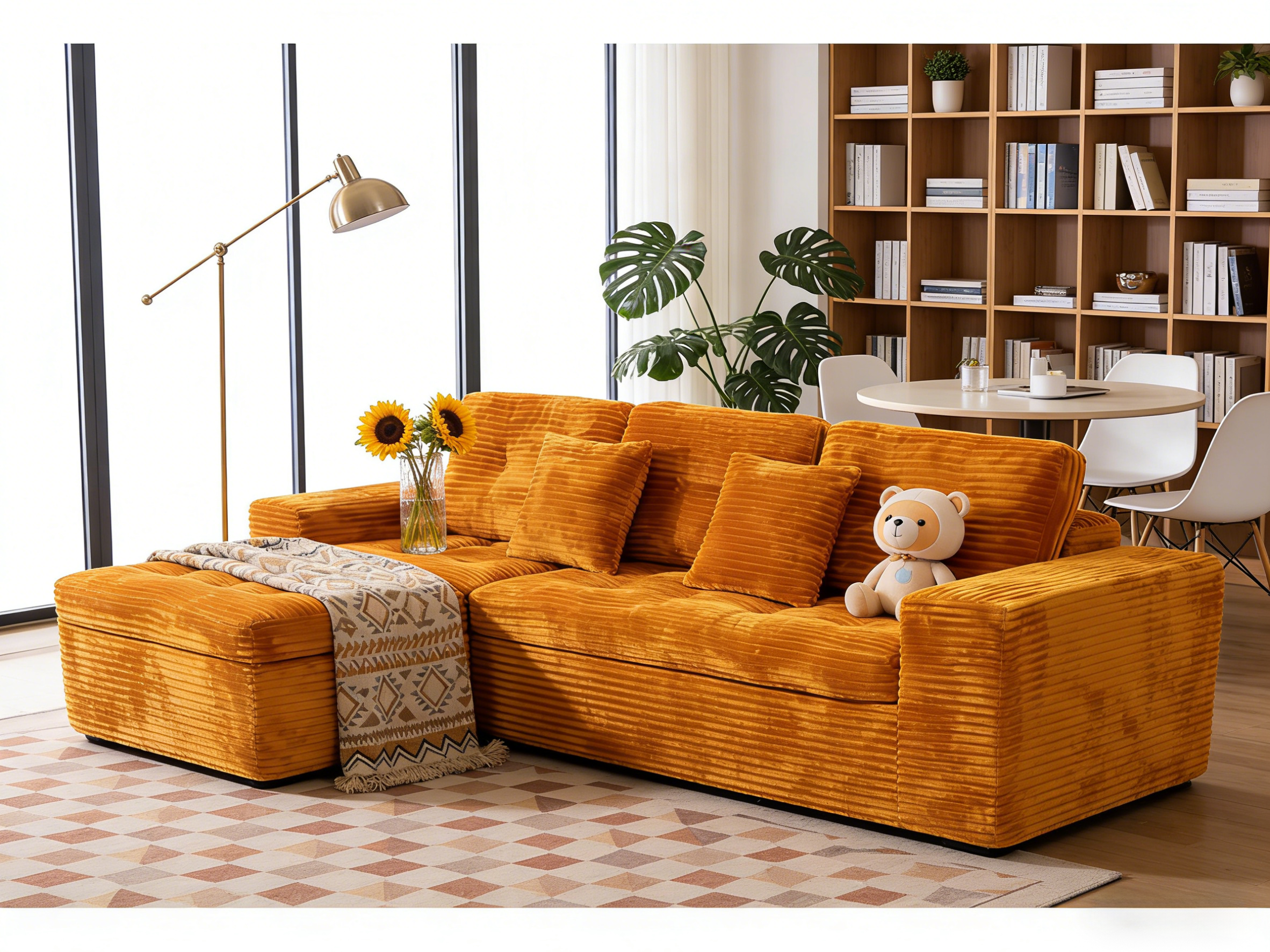 Sheetoo MGKS042 Multi-Person Extendable Sofa – Sitting & Lying, Roll Pack