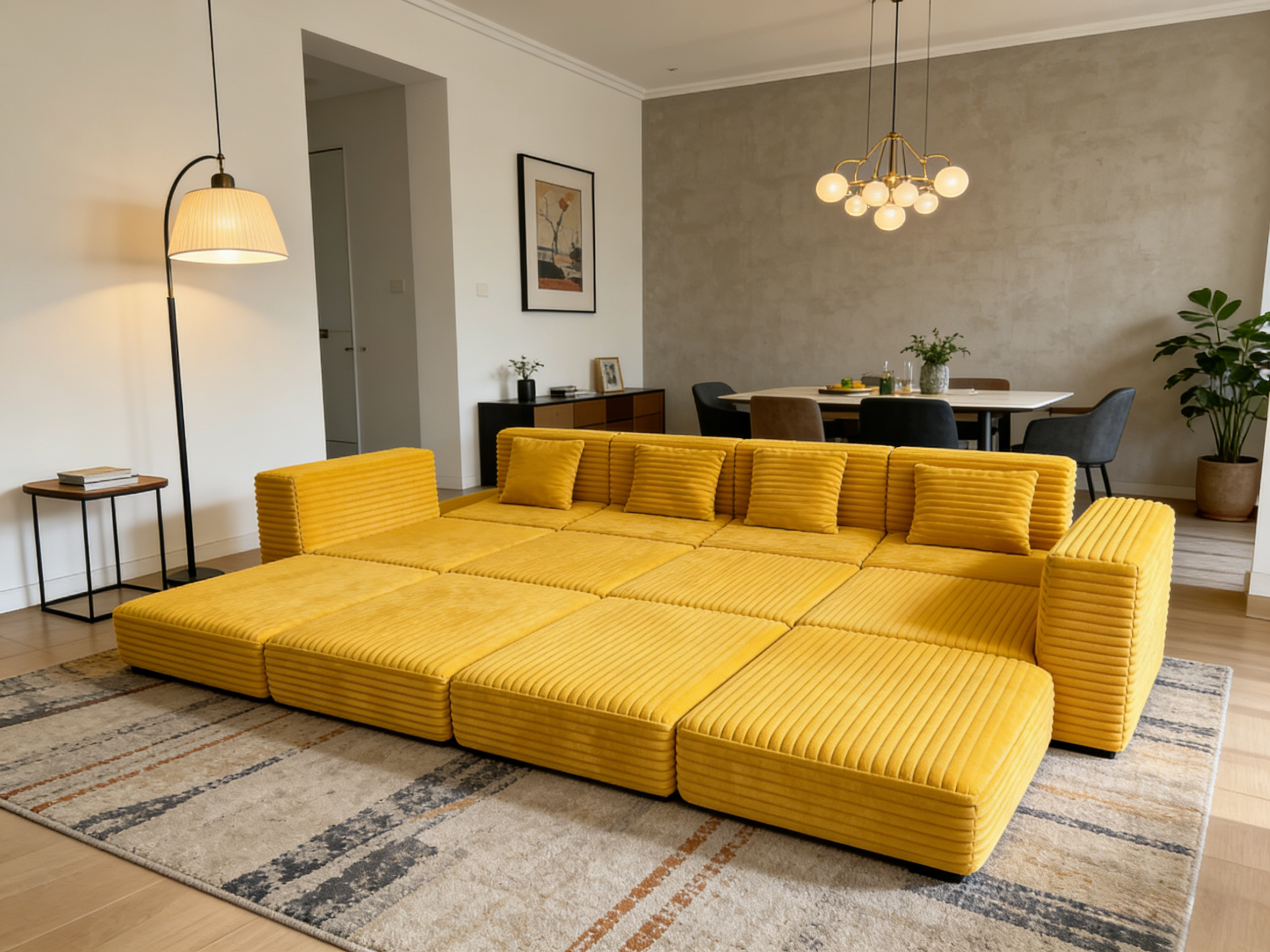 Sheetoo MGB4332-41-4set Sheetoo MGB4332-13 Modular Sofa – L-Shape Chaise, Multi-Person