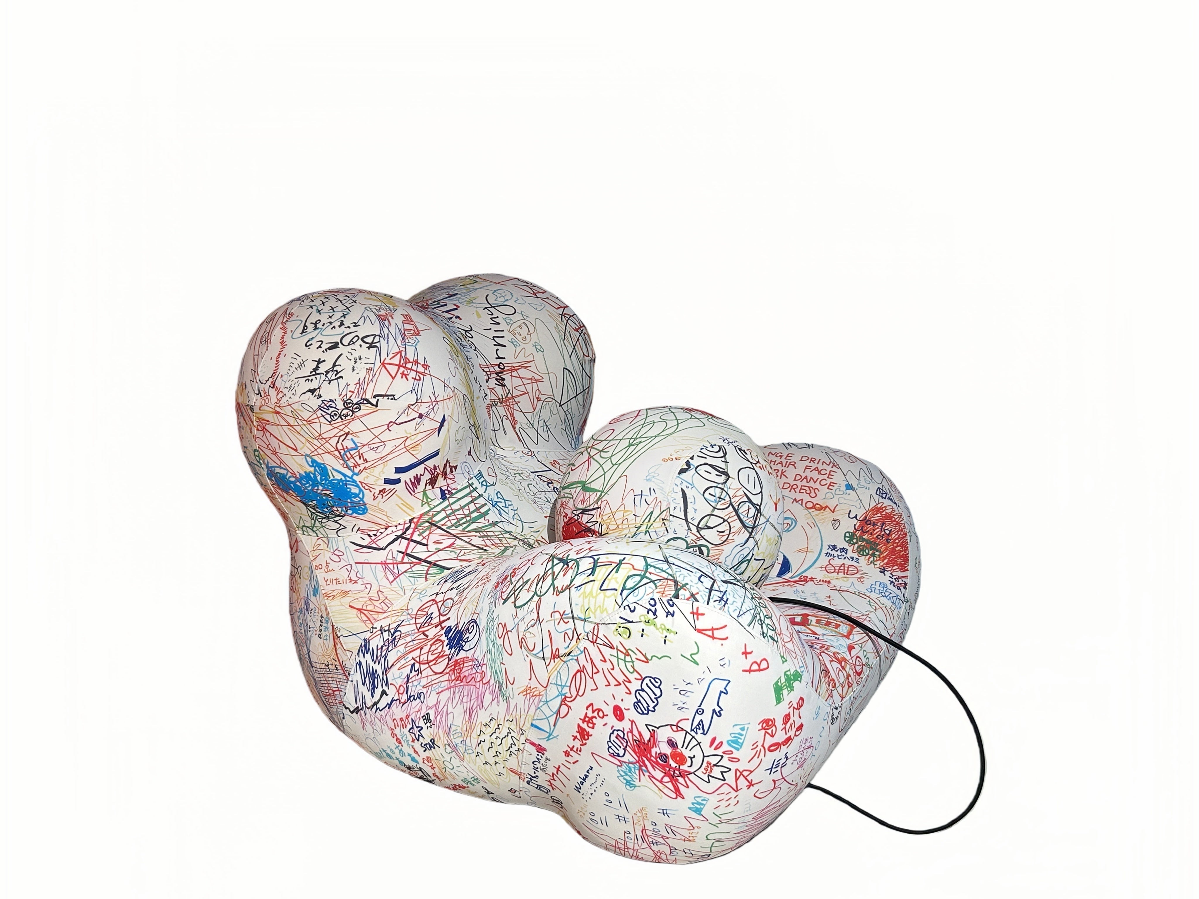 Sheetoo B013 Mom's Arms Sofa – Unique Shape, Ball Ottoman, Custom