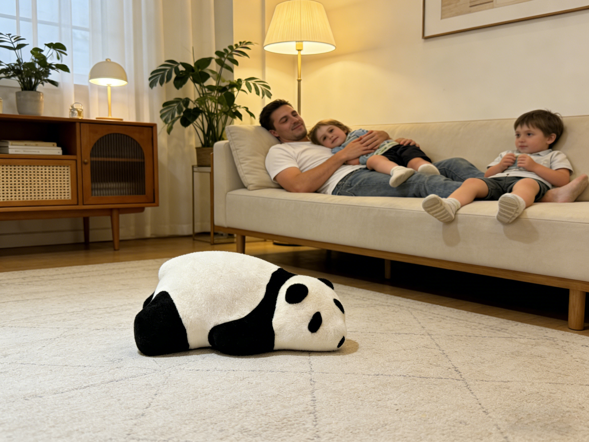 Sheetoo TQ005 Panda Plop Sofa – Cute Lying Panda Shape, Soft & Family-Friendly