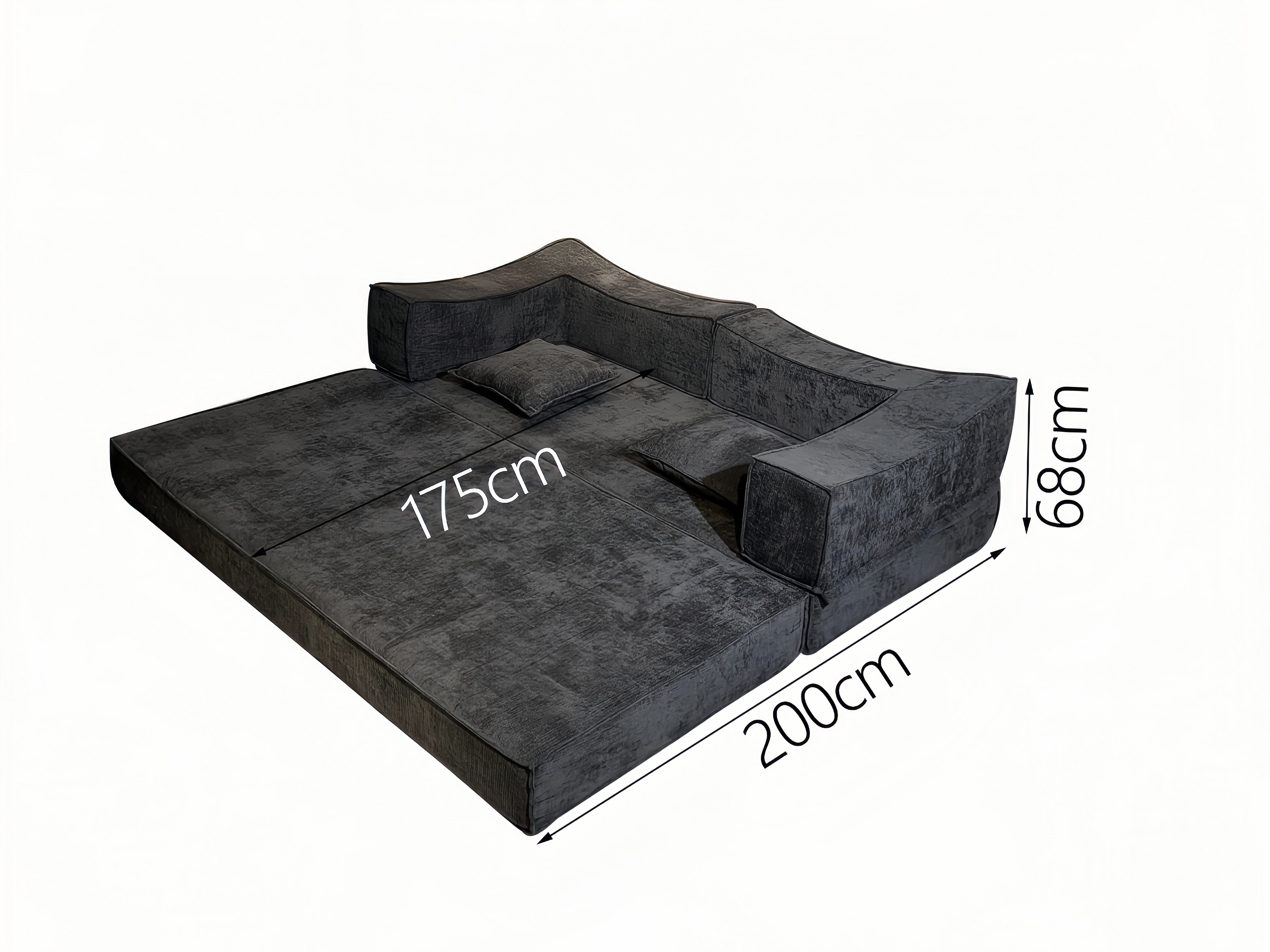 Sheetoo STE-015 2-Seater Pull-Out Sofa Bed – Folding Couch, Small Apartment