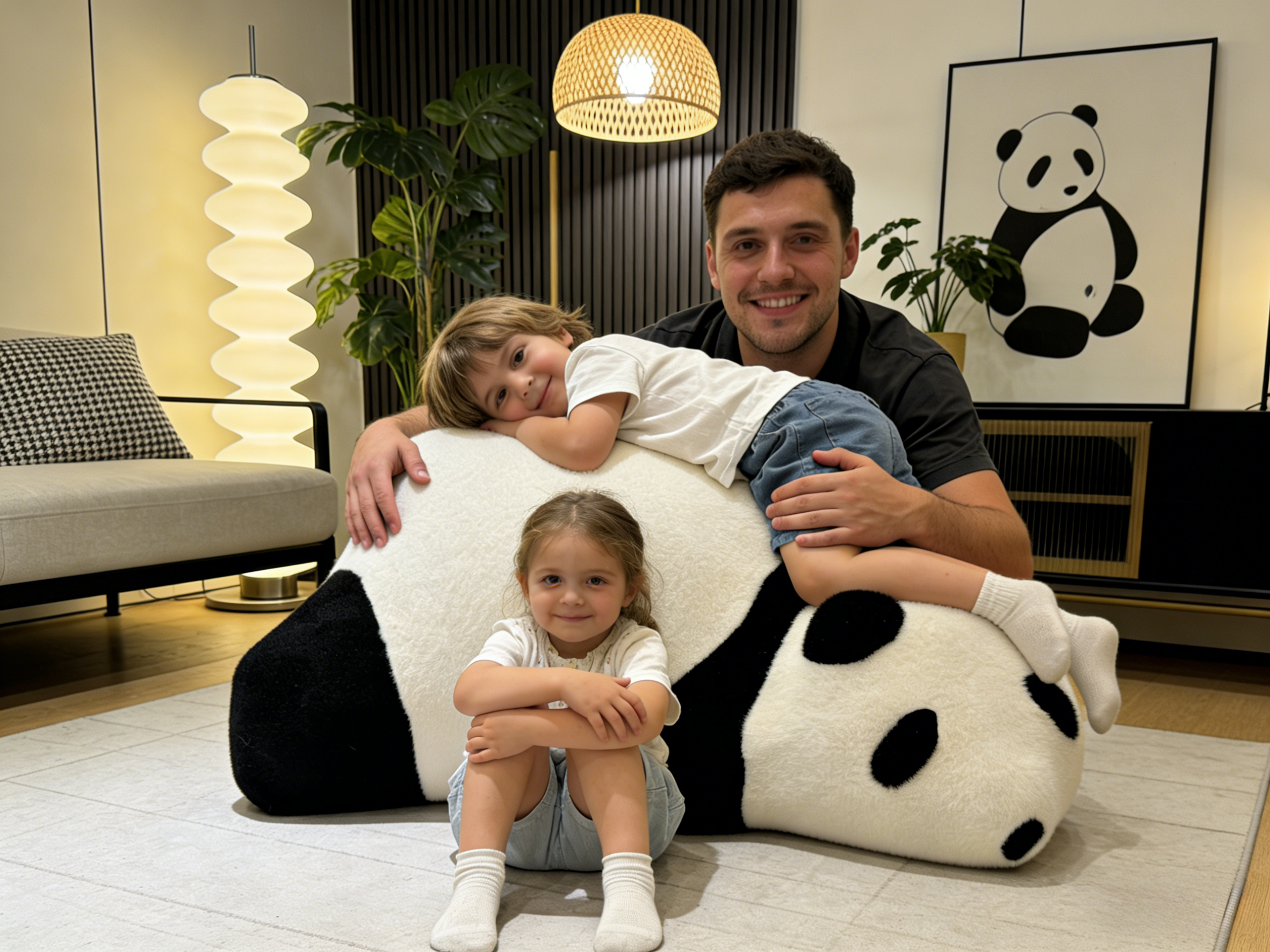 Sheetoo TQ005 Panda Plop Sofa – Cute Lying Panda Shape, Soft & Family-Friendly