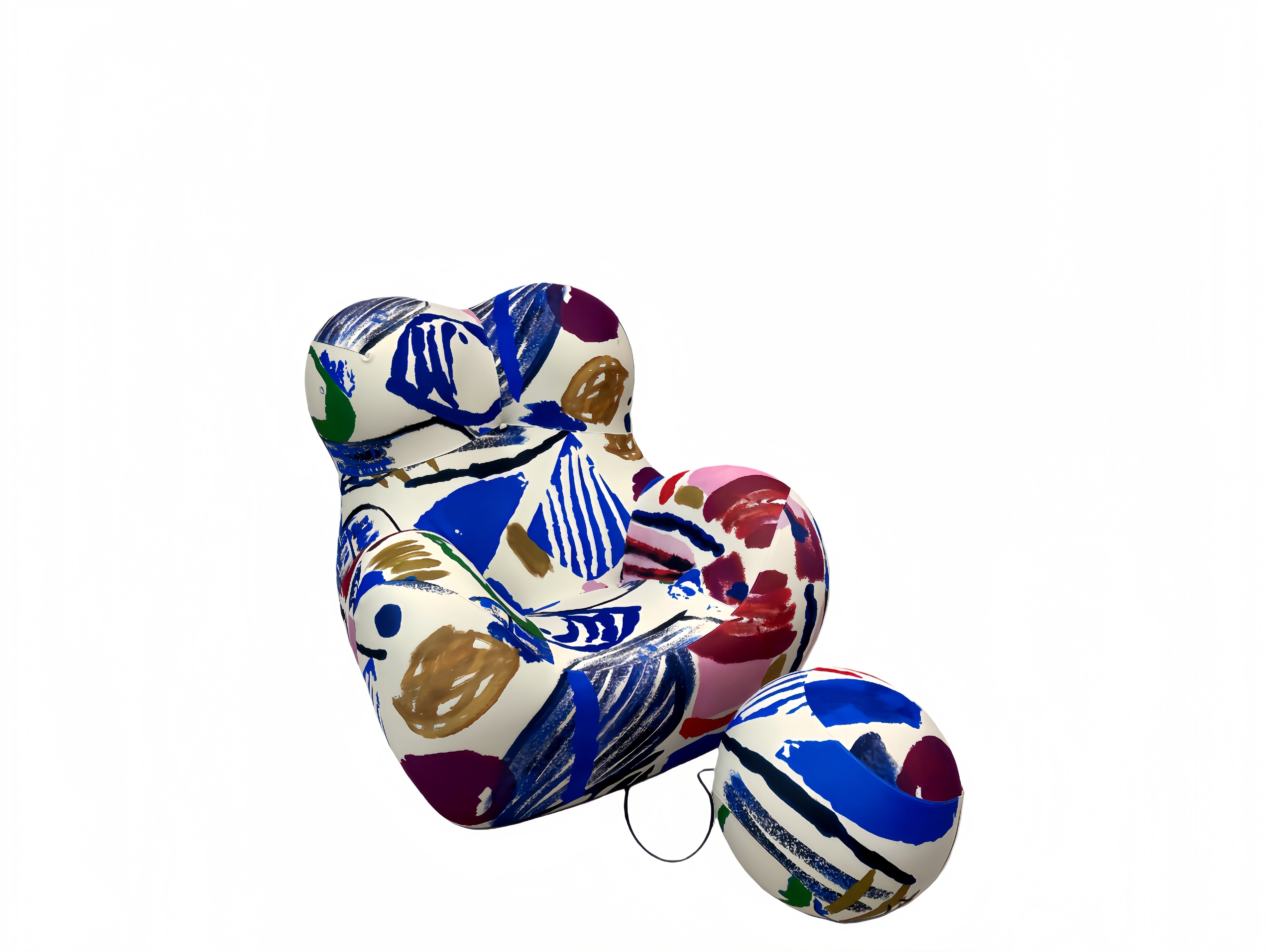 Sheetoo B013 Mom's Arms Sofa – Unique Shape, Ball Ottoman, Custom