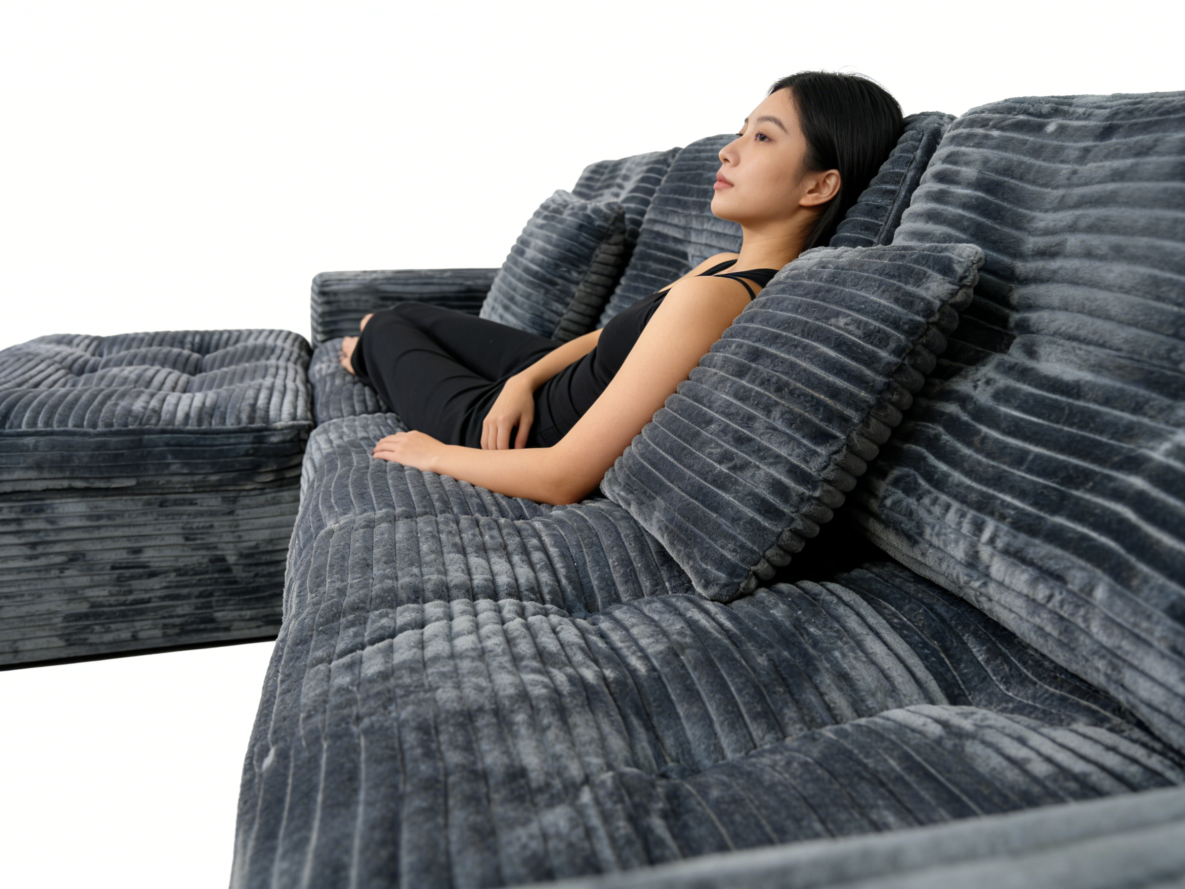 Sheetoo MGKS042 Multi-Person Extendable Sofa – Sitting & Lying, Roll Pack