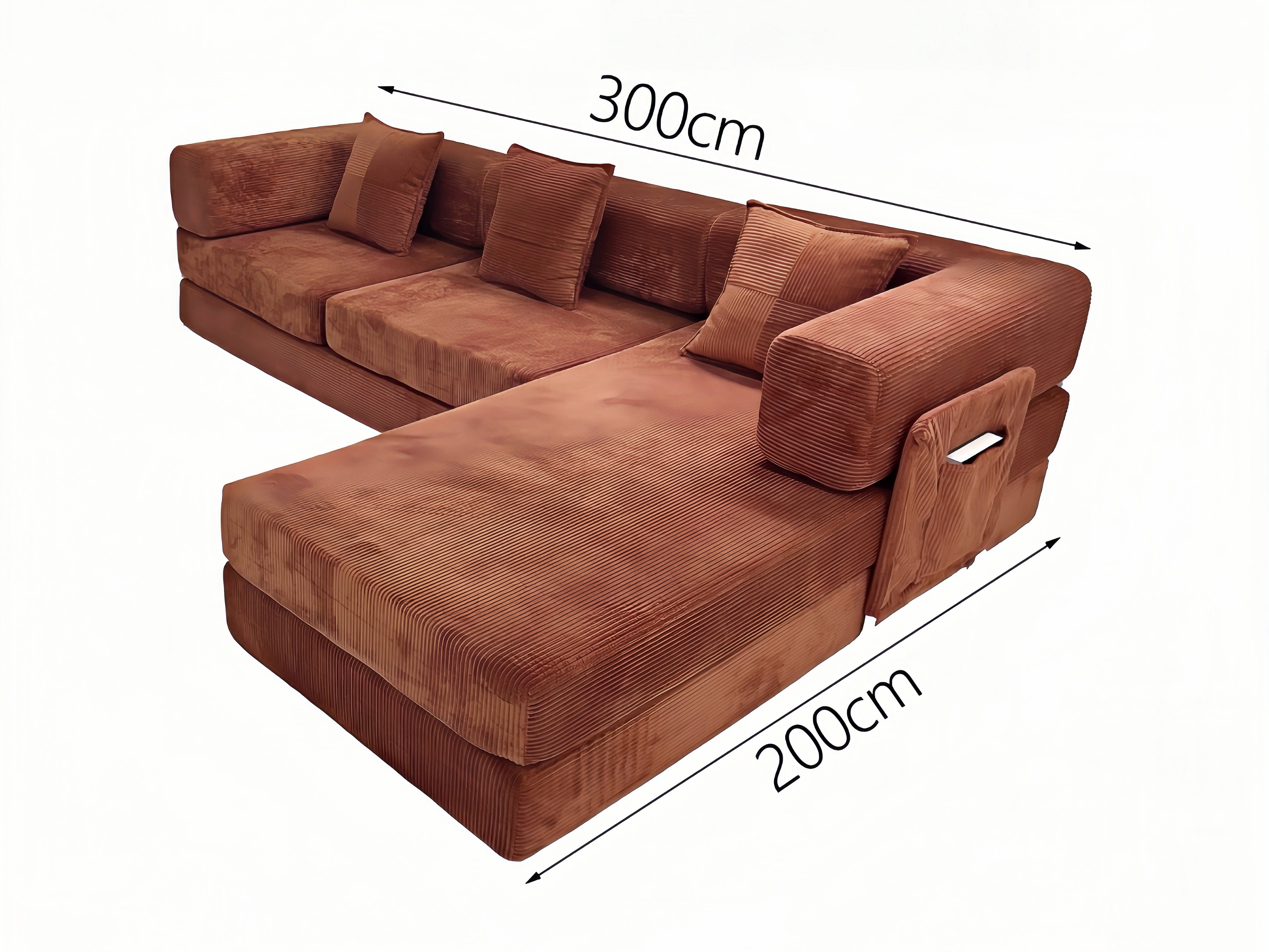 Sheetoo STE-014（B）Convertible Sofa Bed – Pull-Out, Multiple Sizes, Compressed