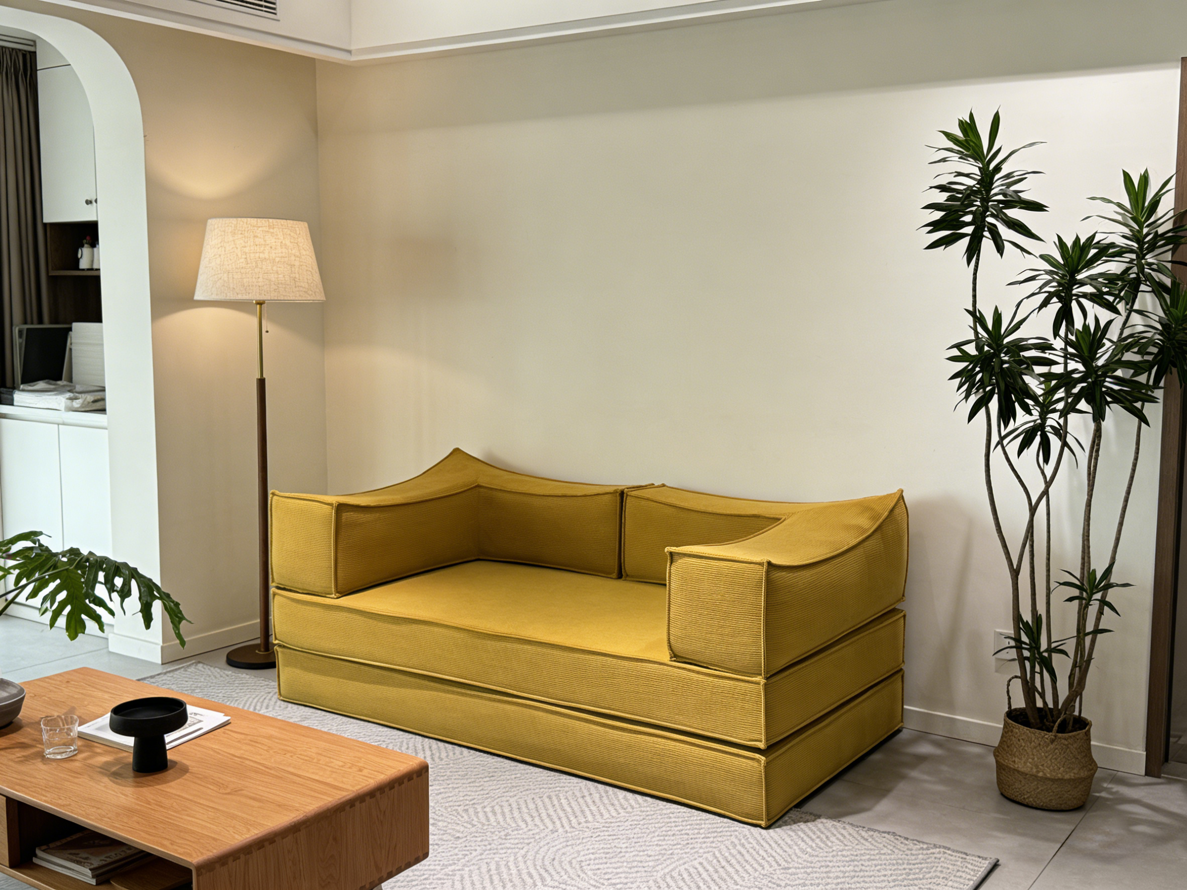 Sheetoo STE-015 2-Seater Pull-Out Sofa Bed – Folding Couch, Small Apartment