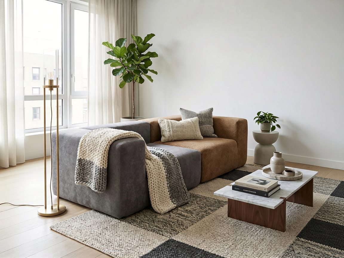 Sheetoo ST309 Square Block Sofa – 2/3-Seater, Folding for Small Apartment