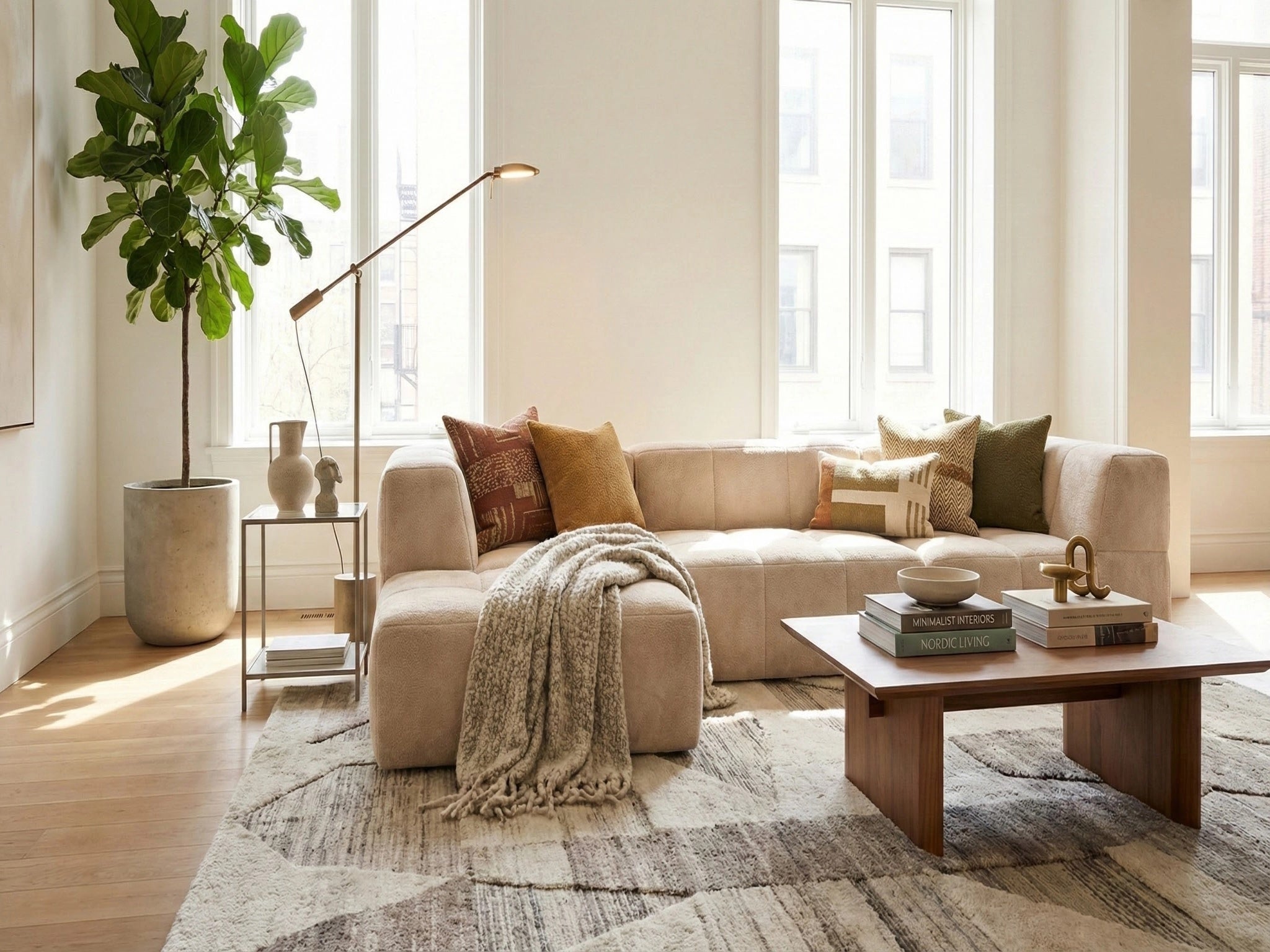 Sheetoo STE-001 3+ Person Sofa – Custom Size & Color, Modern Fabric, Roll