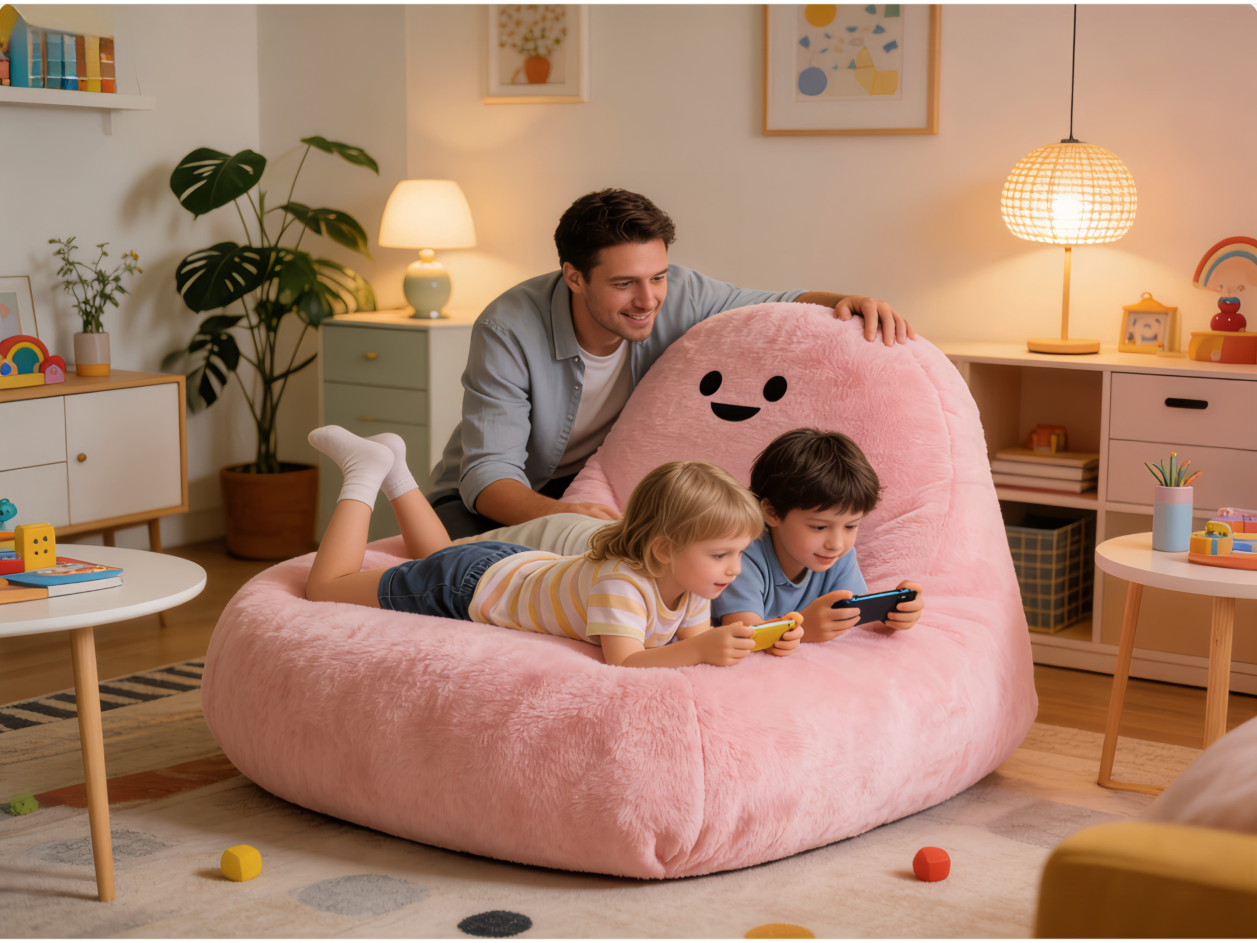 Sheetoo TQ003 Cute Ghost Sofa Chair – Plush & Family-Friendly for Home